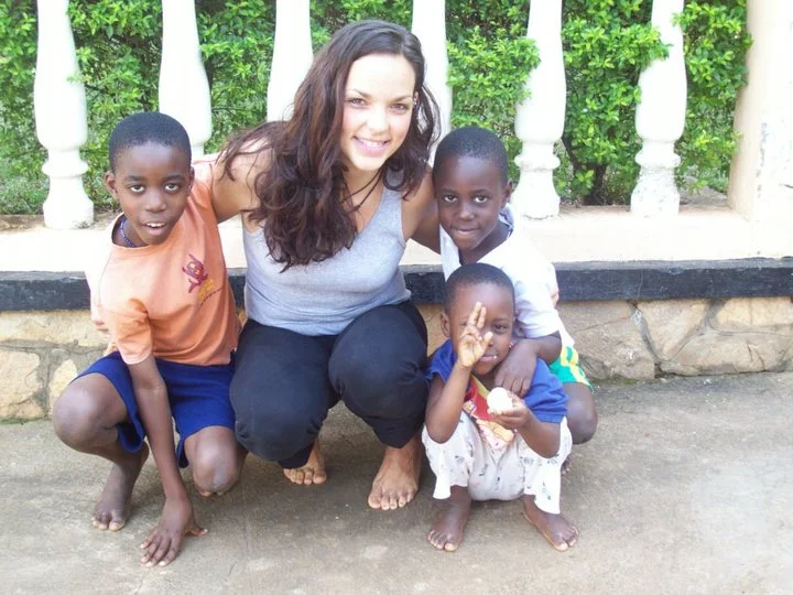 Gia Naranjo-Rivera is a doctoral student at Johns Hopkins University and is conducting research on our Mindful Studies program. She's pictured here working with children in Uganda.