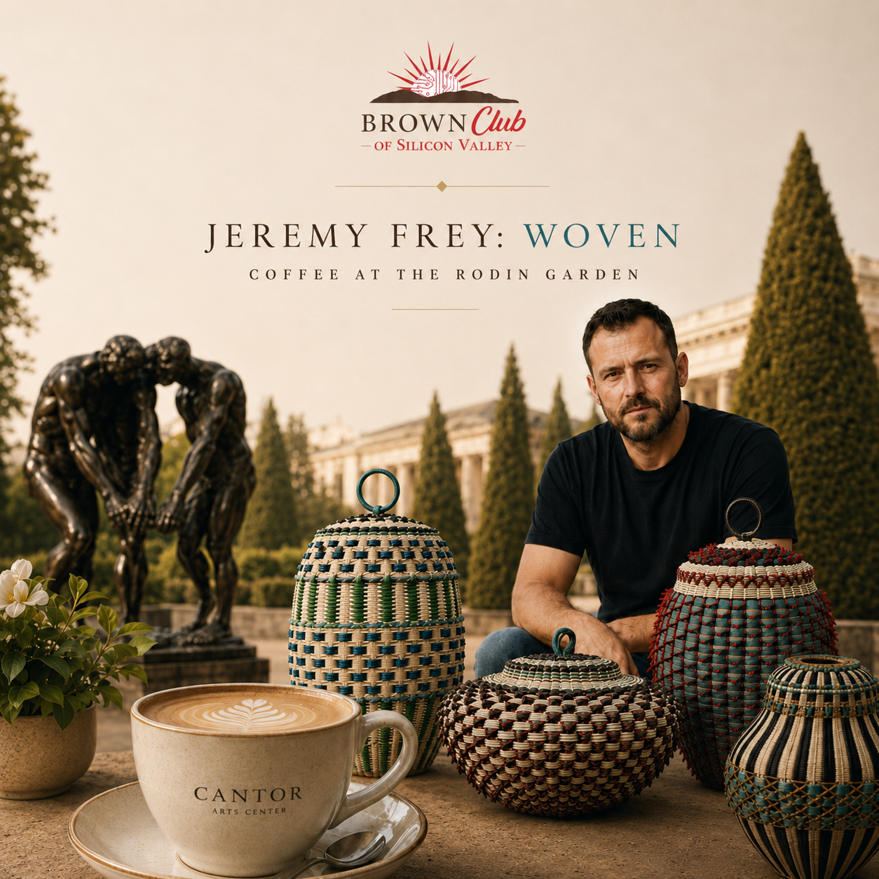 Jeremy Frey Exhibit at Stanford &amp; Coffee at Rodin Sculpture Garden