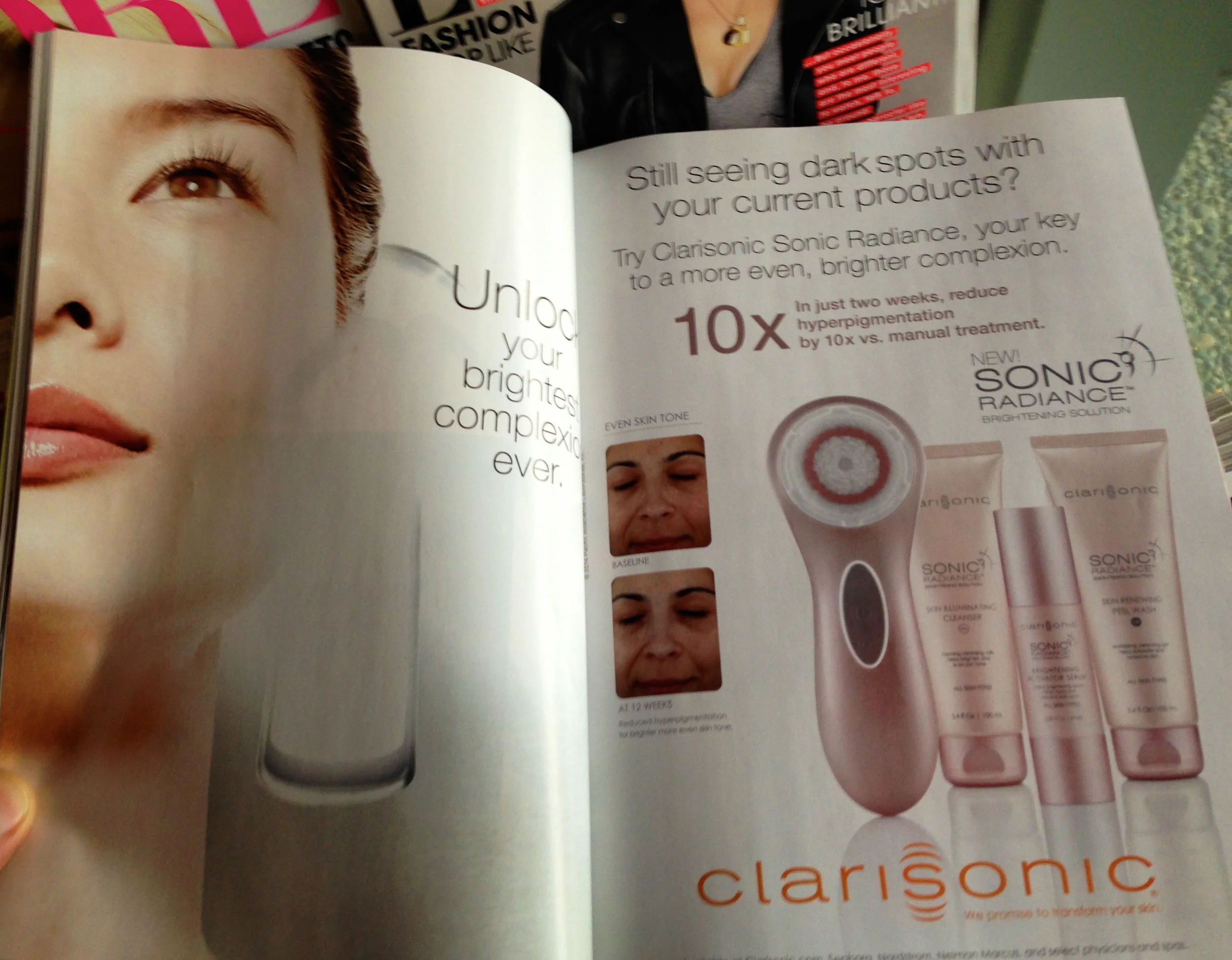 Ad spread in Vanity Fair's U.S. August edition