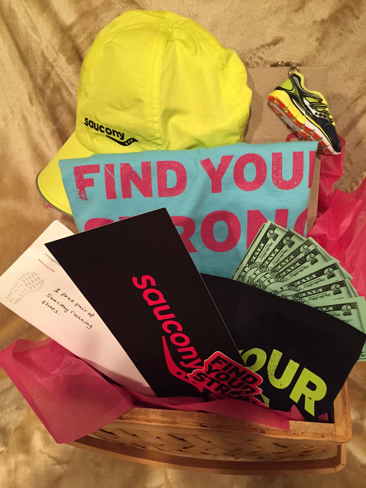 Saucony runner's basket...a $250 value!