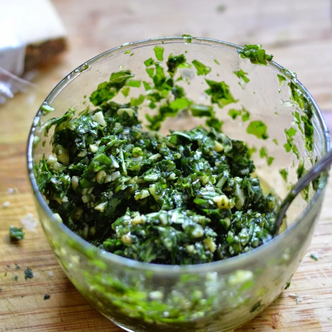 hand-chopped pesto