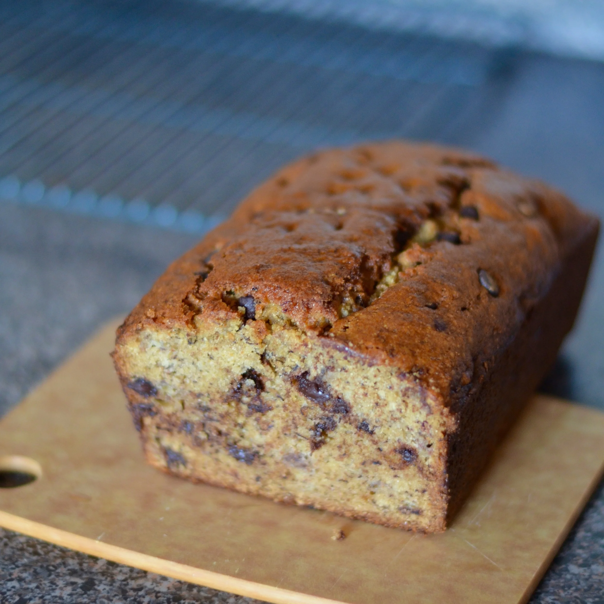 mostly healthy chocolate chip banana bread