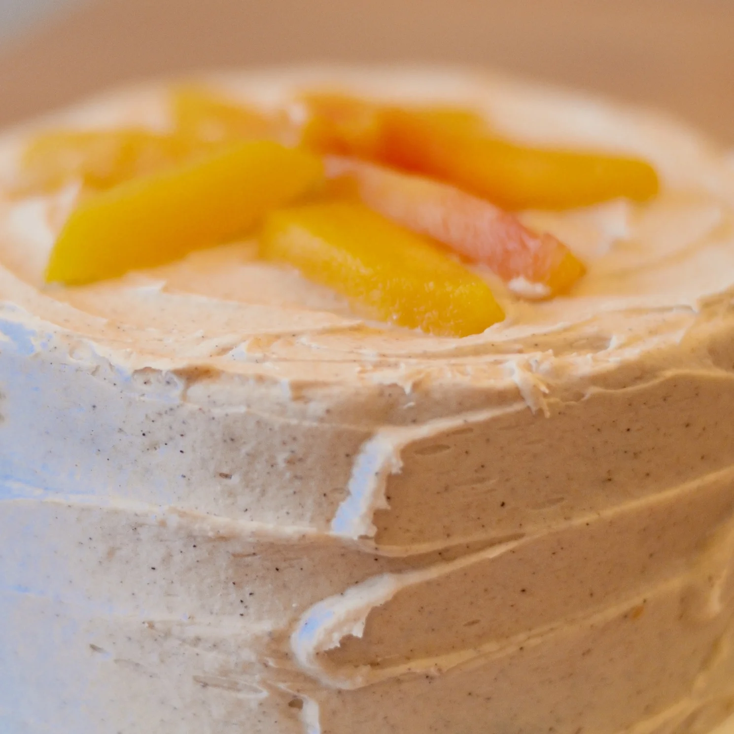peach cake and new traditions