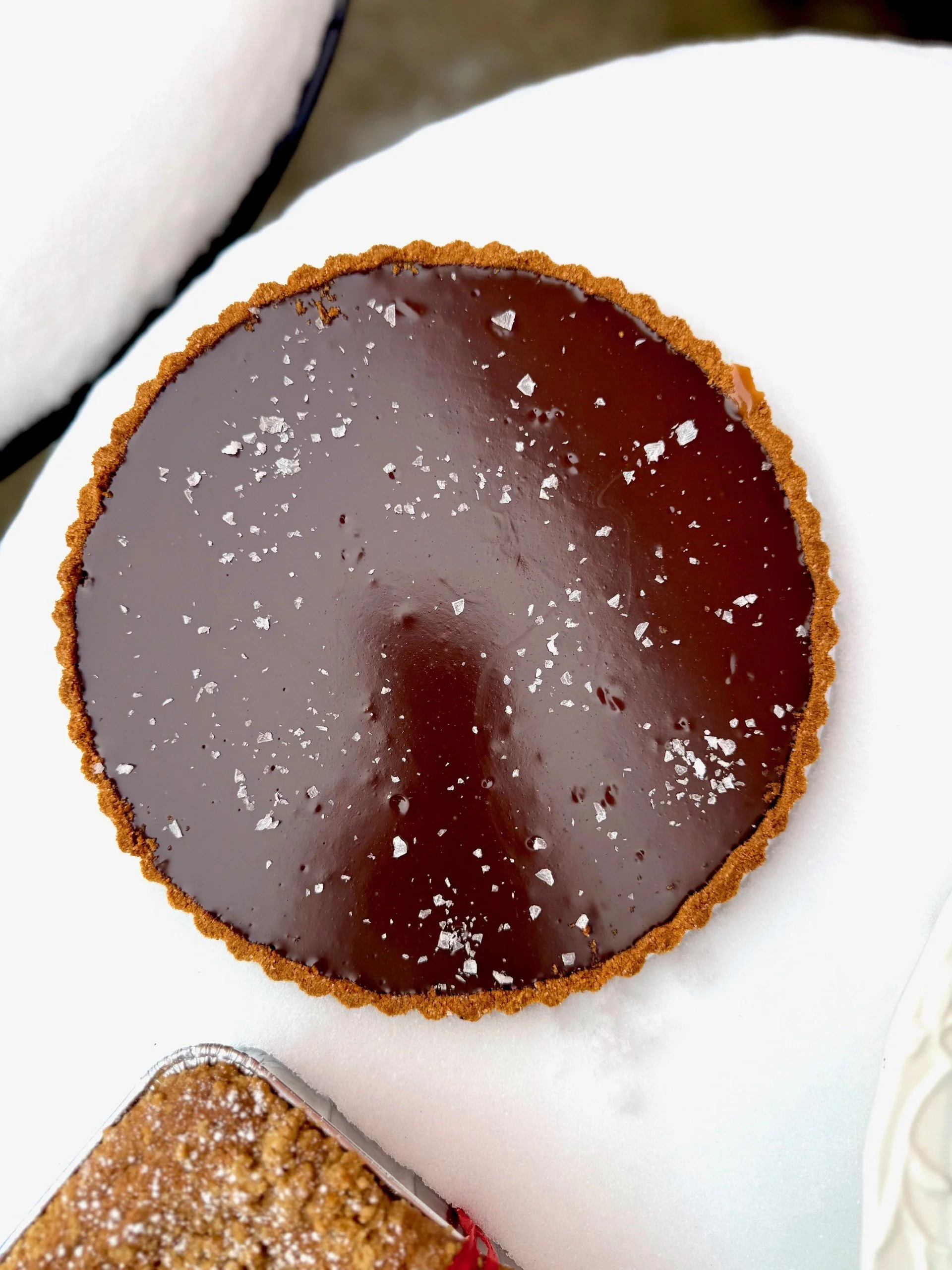 Dark Chocolate Salted Caramel Tahini Tart