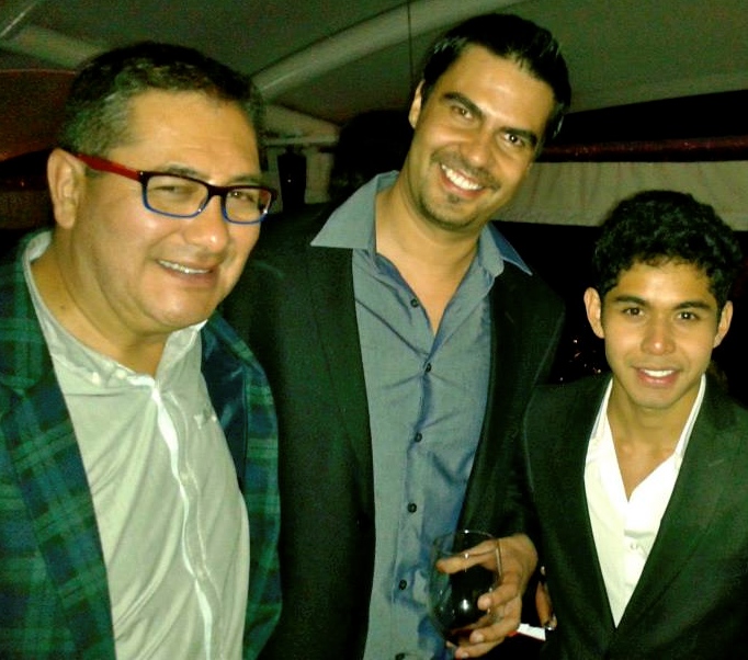 Premiere of Guten Tag, Ramón at Morelia's International Film Festival (2013). Jorge Ramírez-Suárez, Rodrigo Flores López y Krystian Ferrer.