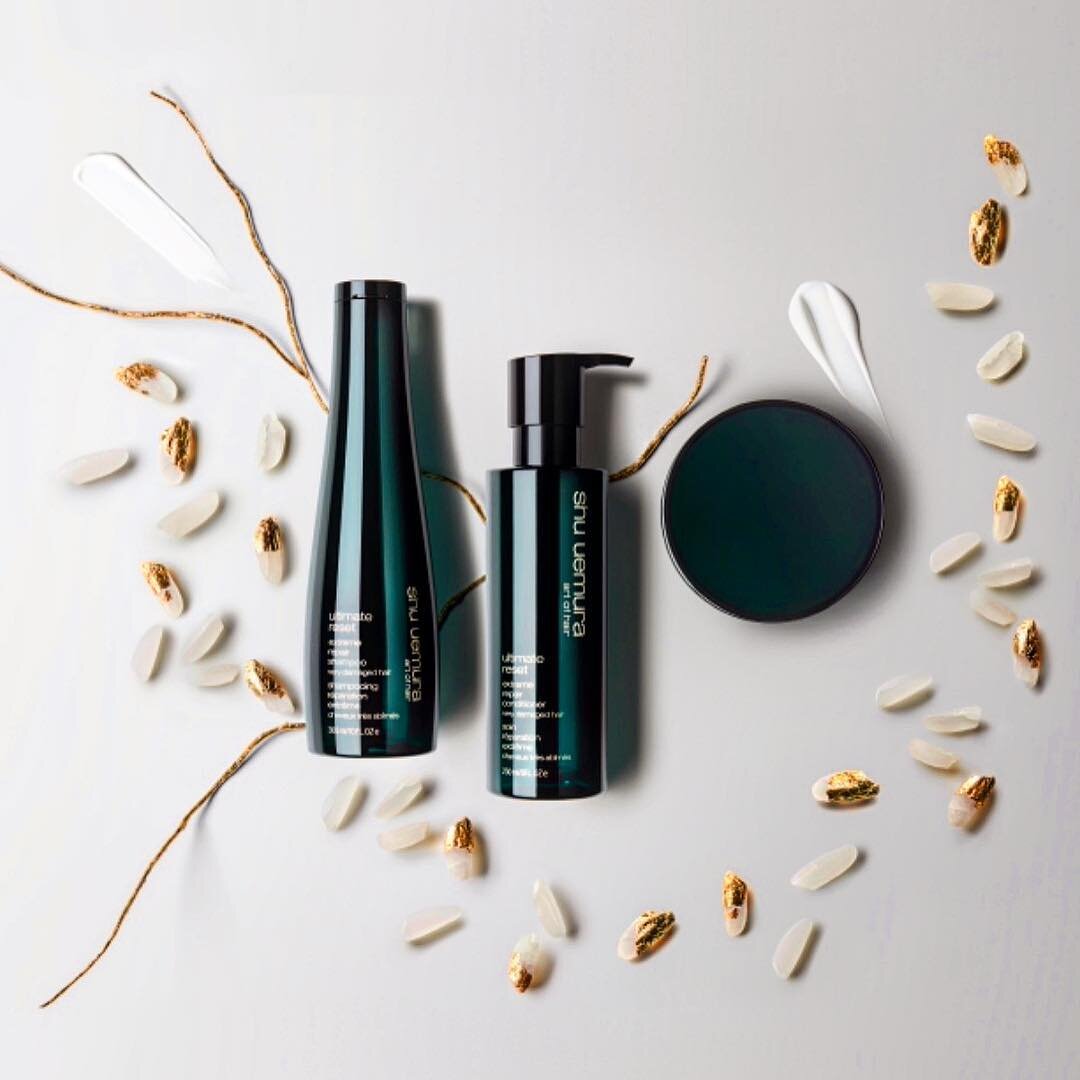 Shu Uemura Ultimate reset is the unique hair care for damaged hair and the only one we trust.  #shuuemura #mosmansalon #haircare #riceextract #hairproduct #hairtools #damagedhair #insalon #salonproducts