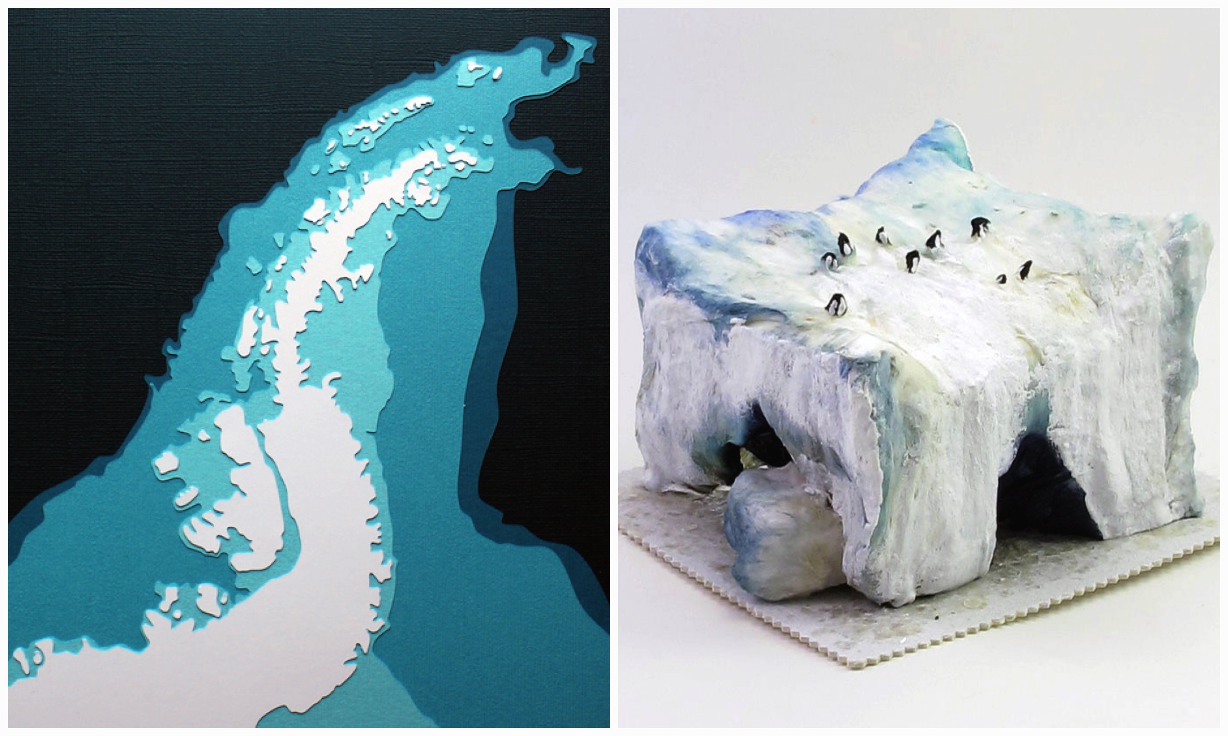 Antarctica Peninsula by Marnie of Crafterall | Tabular Iceberg with Penguins by Ben & Crystal of VintagebyCrystal