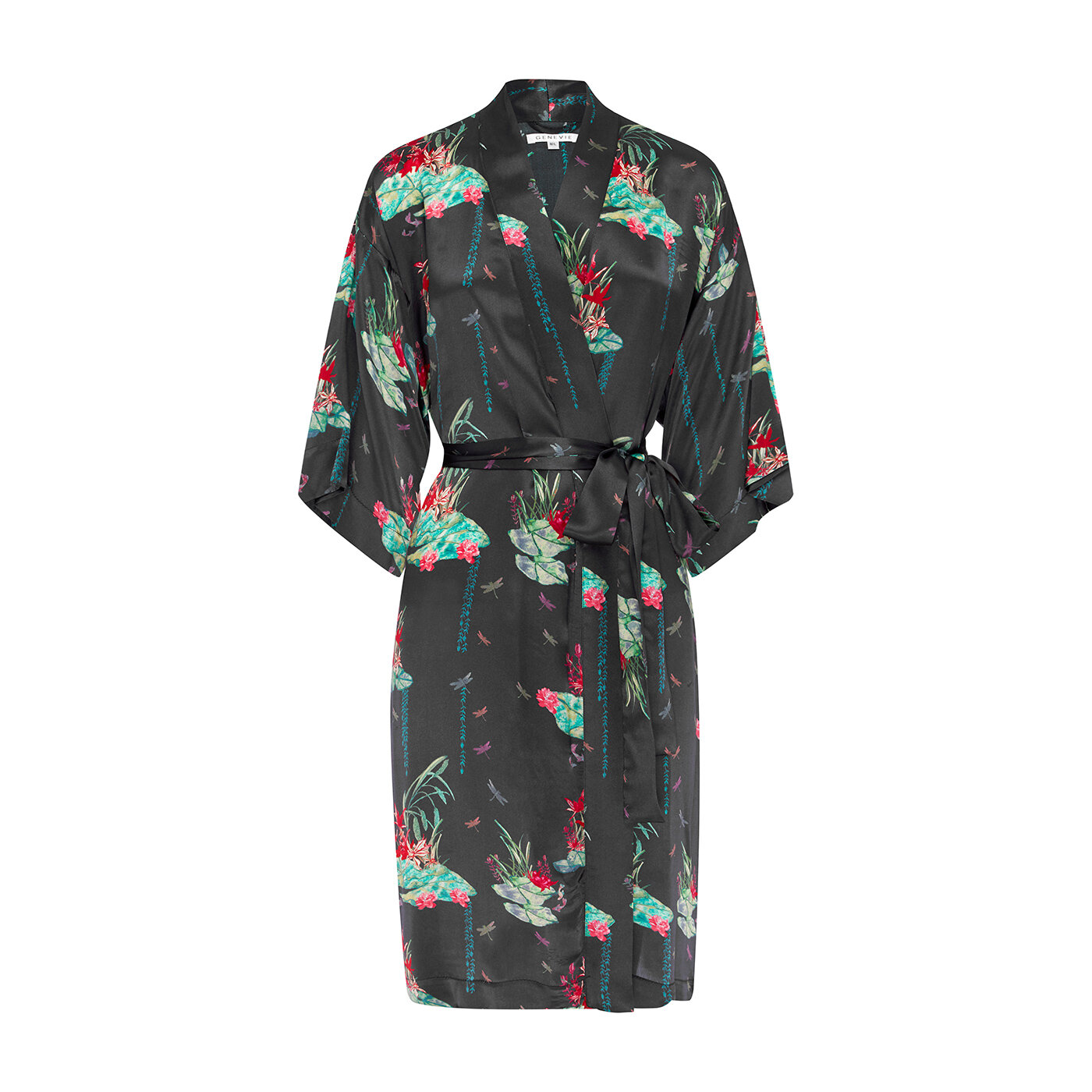 lily silk dressing gown Glossy Silk Mini Robe For Women