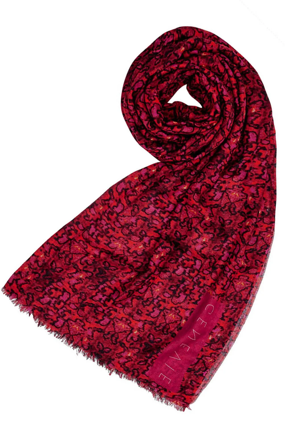 cashmere scarf scarves gift textile design red leopard print gift present