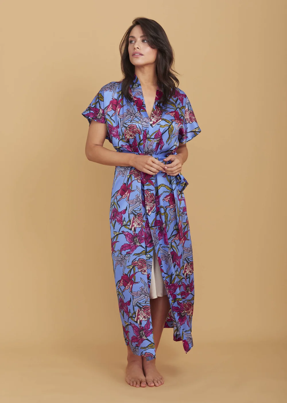 blue cheese dressing made with cottage cheese Freshen Up Robe ~ Cottage Floral Blue Terry – Show Me Your Mumu main image 1