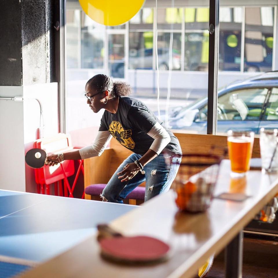 Pong. Eat. Drink. at Pips & Bounce