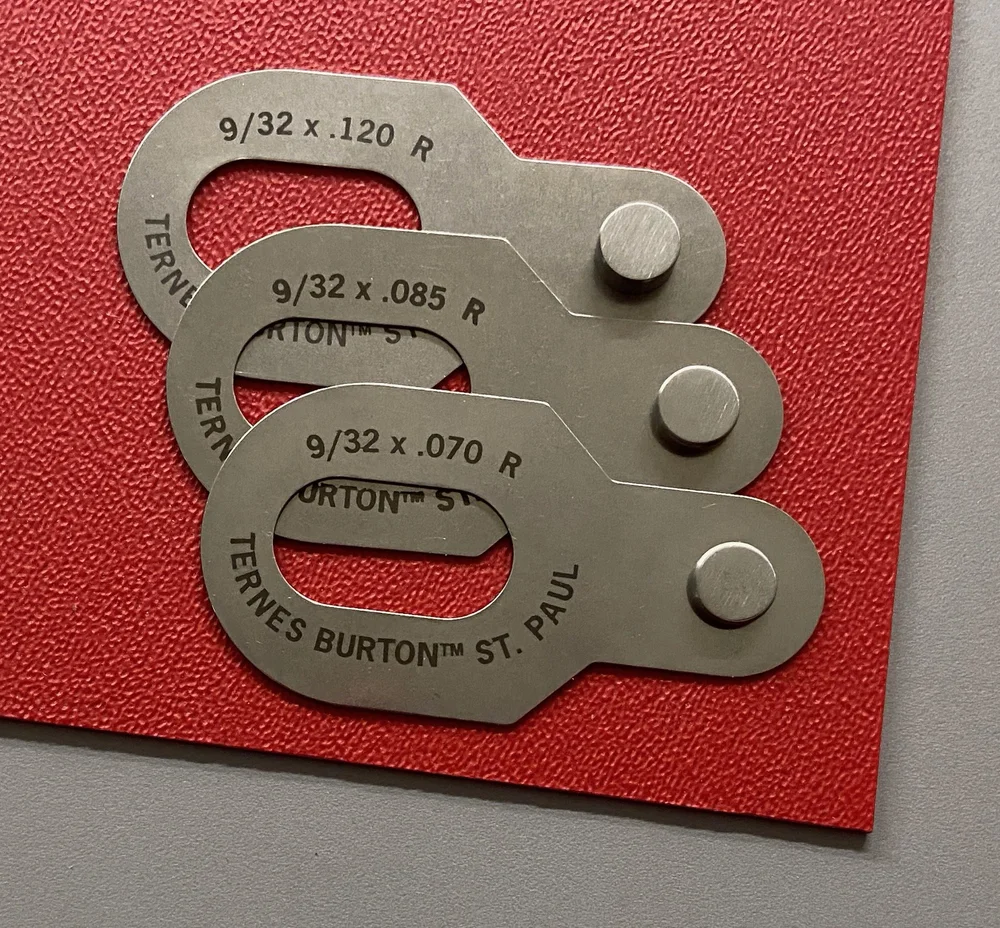 Stainless Register Pins — Ternes Burton Co. Register Pins, Stripping Tabs