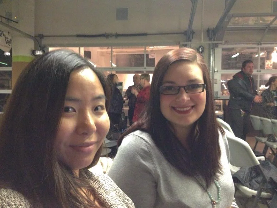 Shortly before the show started, with one part of my amazing support team.