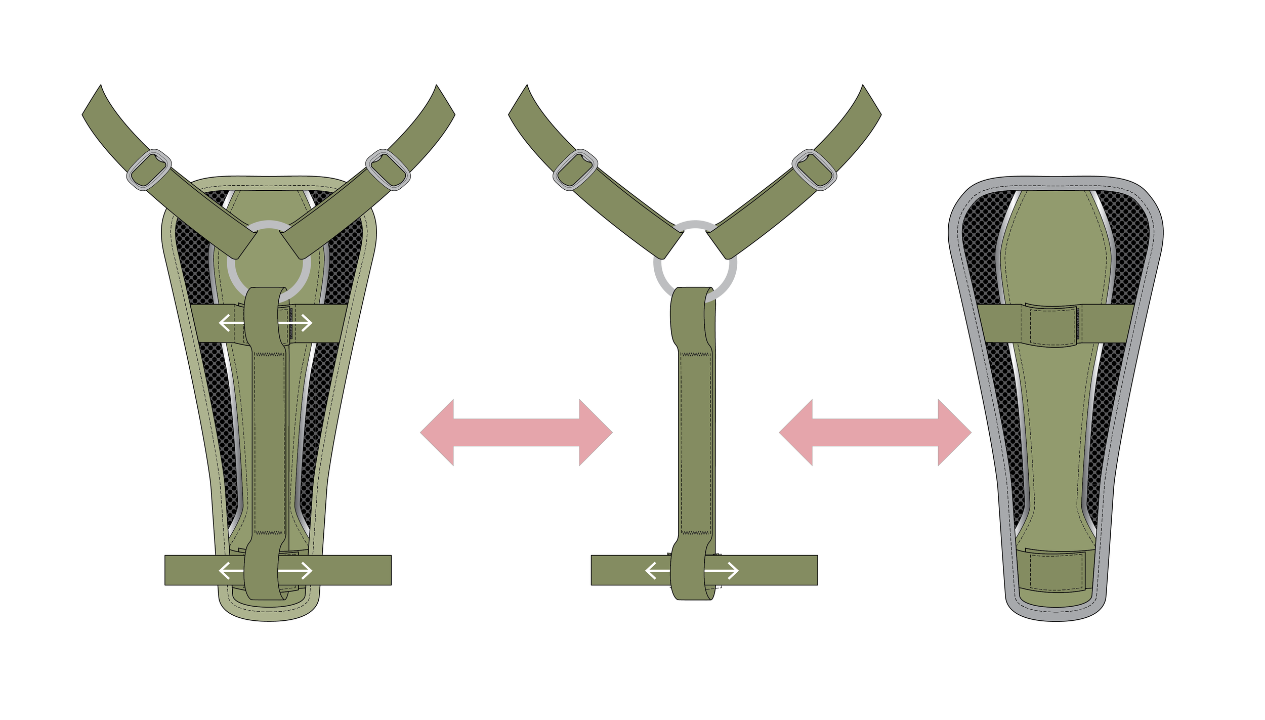 3-in-1 harness monochrome