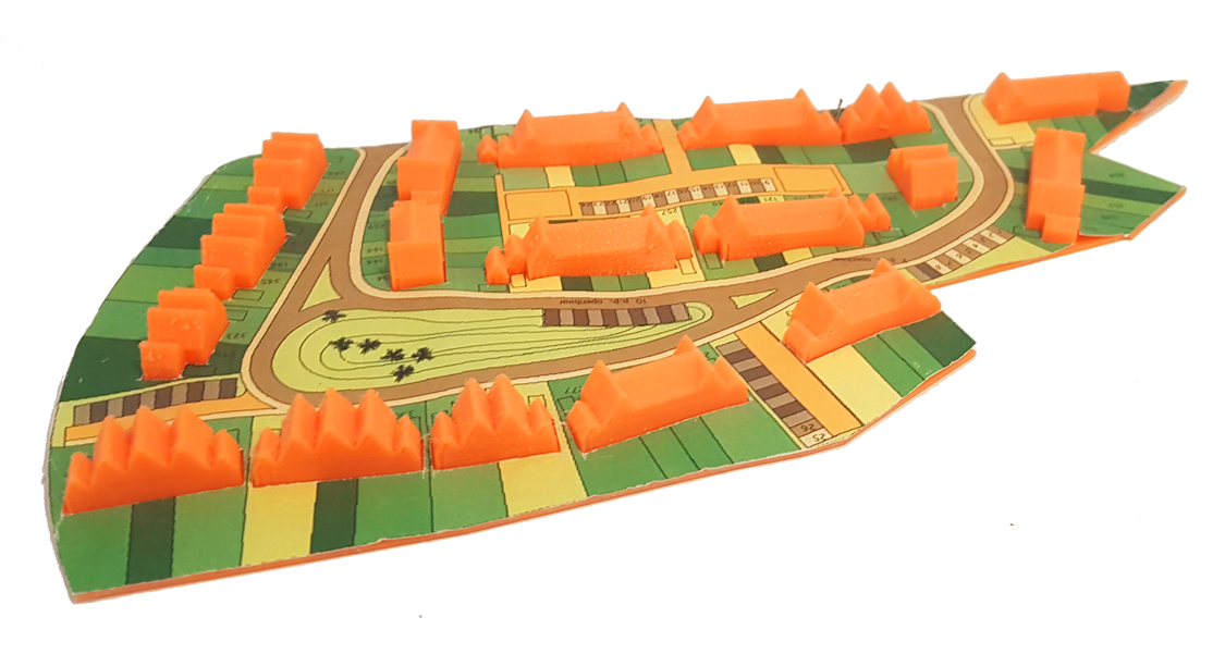 voorbeeld 3d print / stedenbouwkundige studie