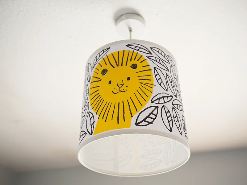 This lamp shade makes me so happy - it catches my eye every time I pass by the room. It is from Lisa Jones Studio . 