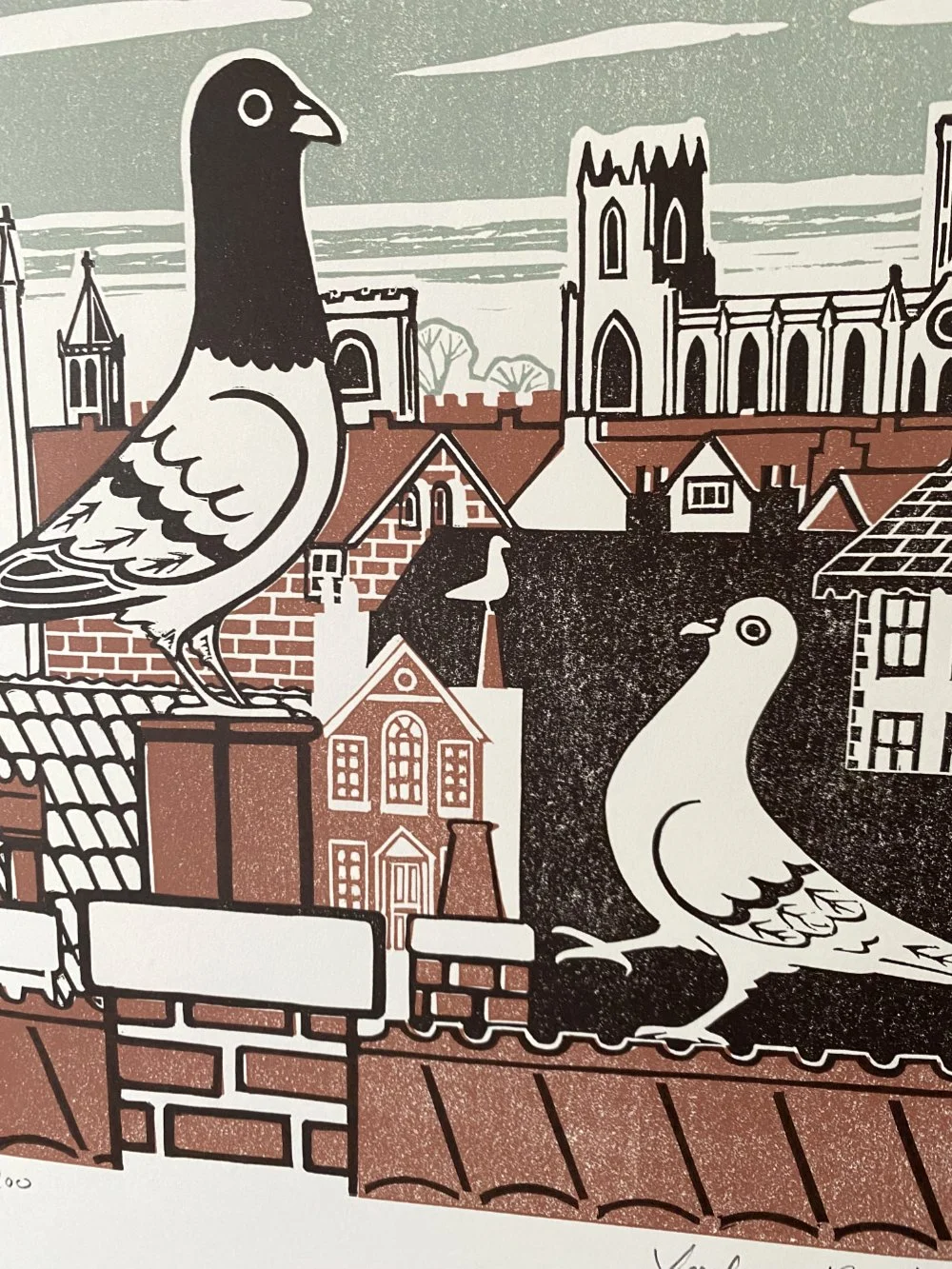 York linocut print