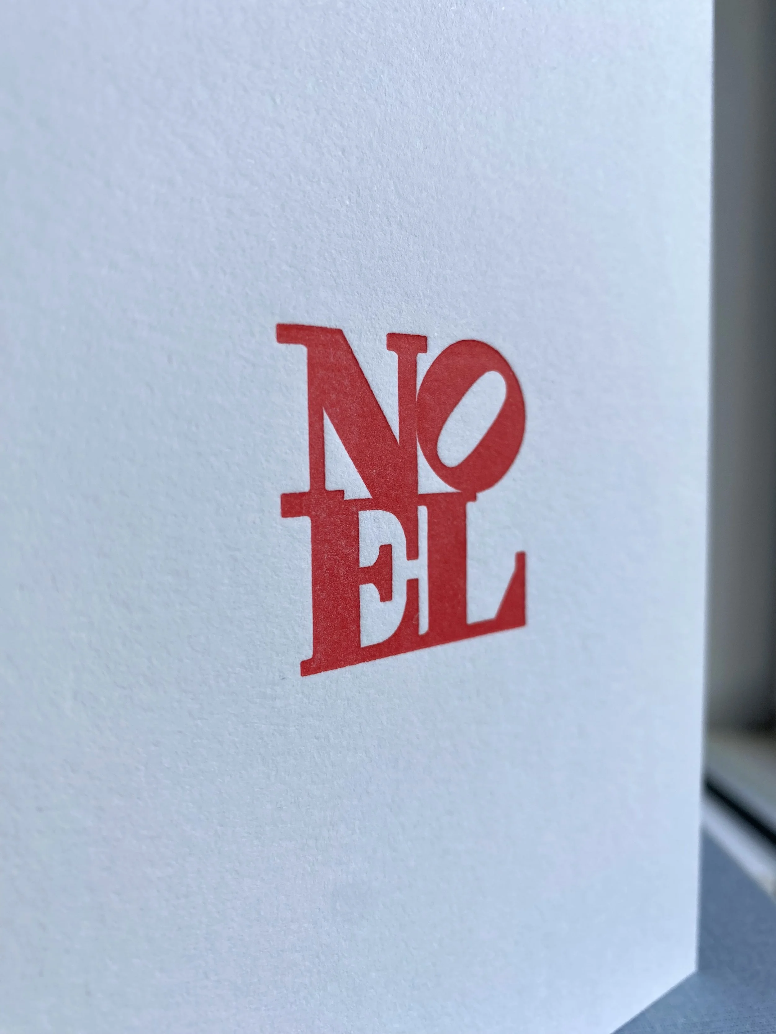 NOEL Letterpress  Hand Printed Christmas card