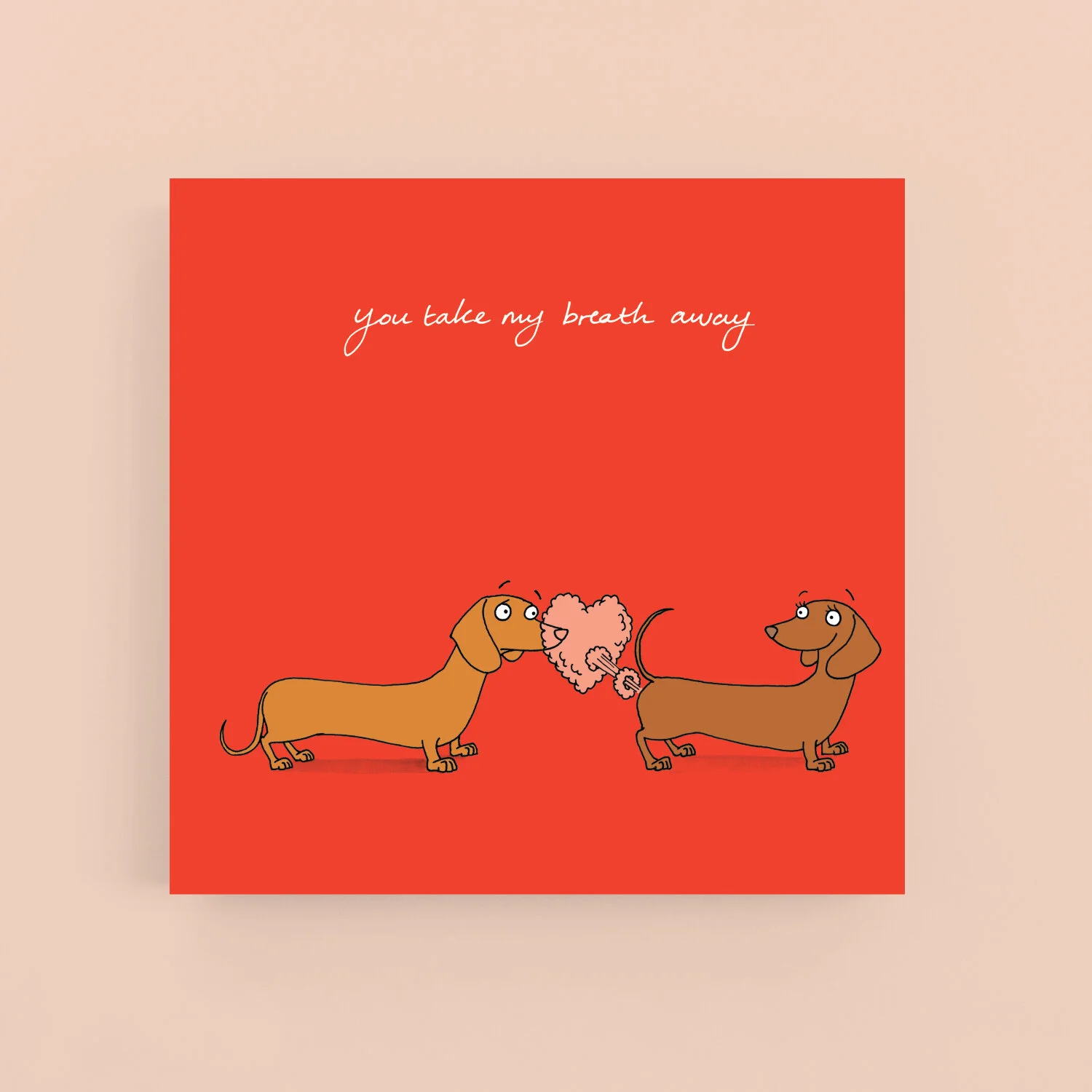 You take my breath away card