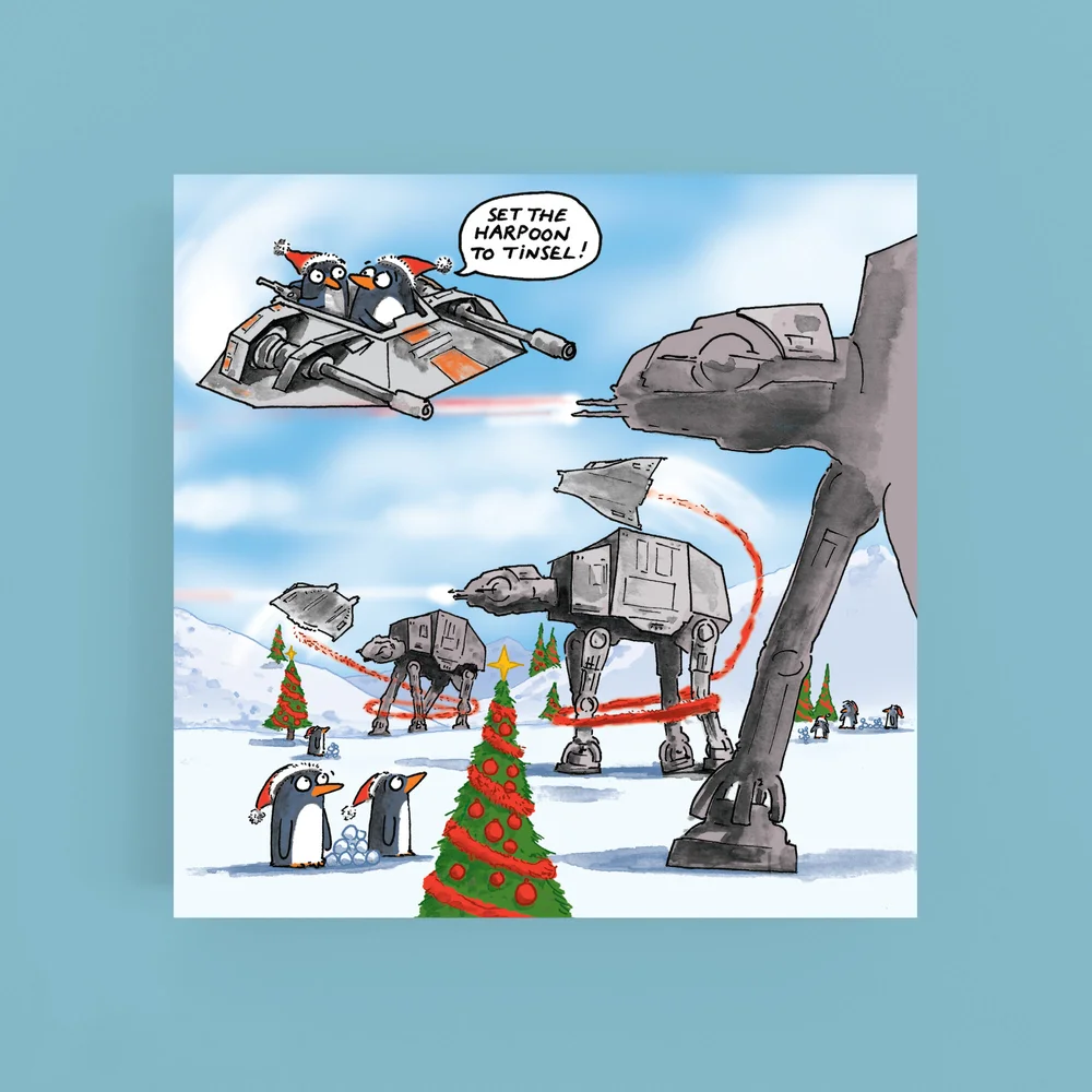 CS23 cardinkydannyboystar wars cartoon christmas card hoth