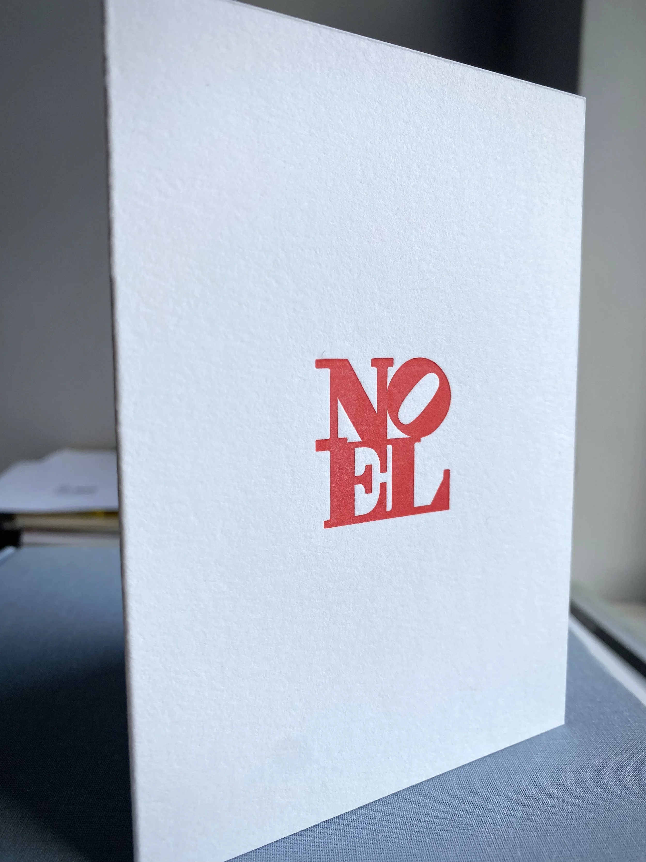 NOEL Letterpress  Hand Printed Christmas card
