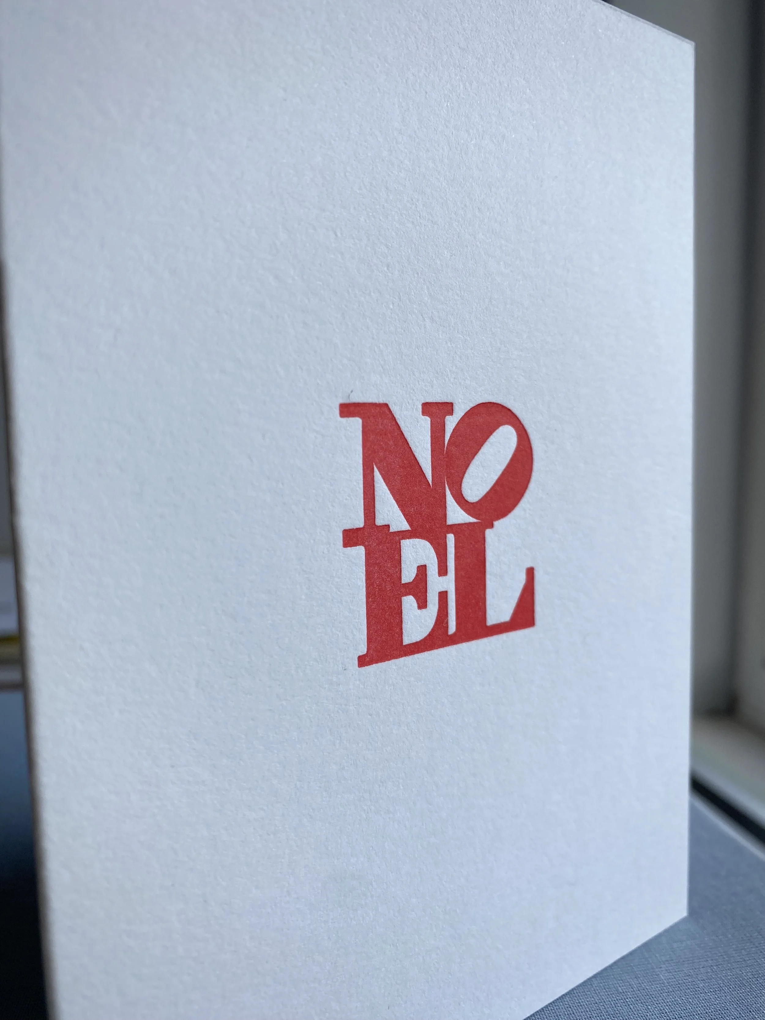 NOEL Letterpress  Hand Printed Christmas card
