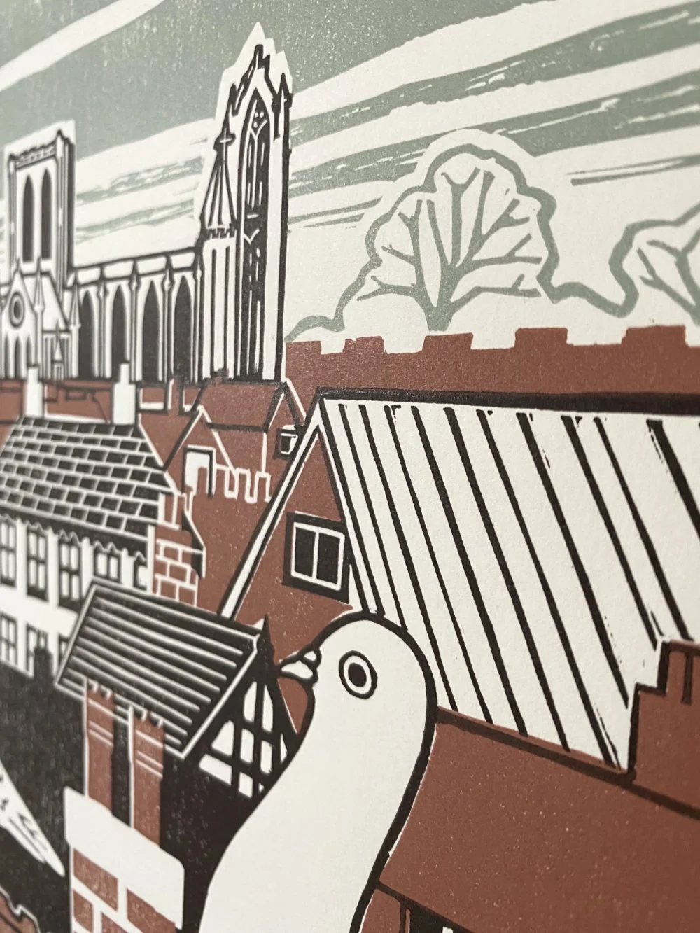 York linocut print