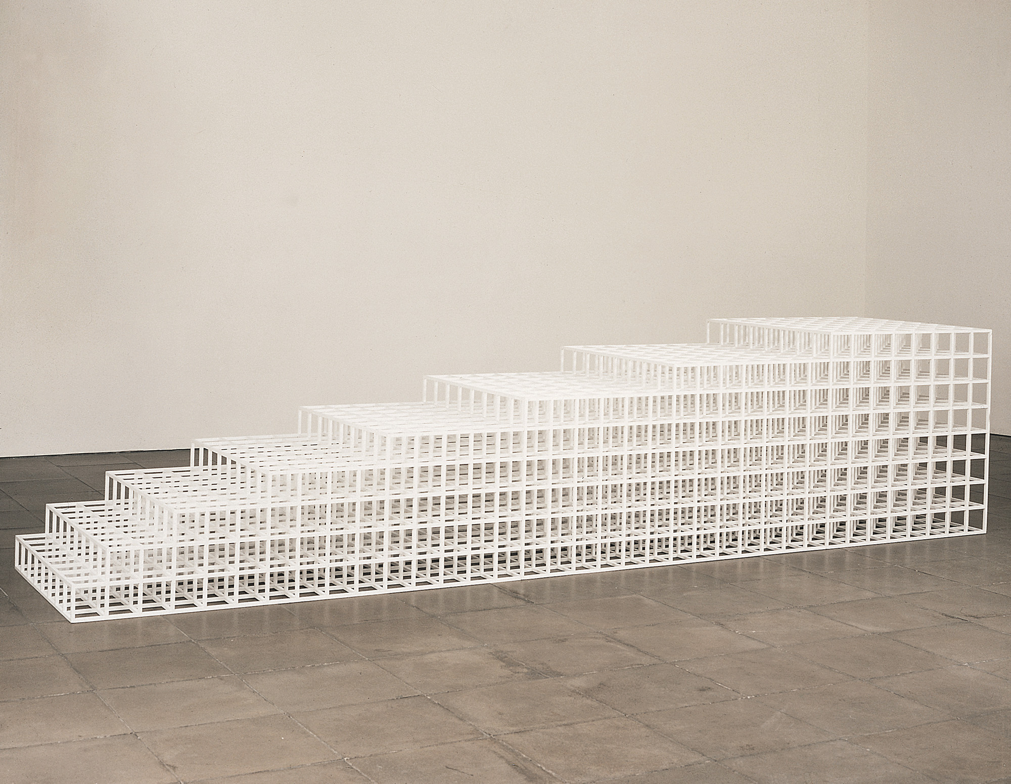Sol Lewitt, Open Geometric Structure 3, 1990, Painted Wood