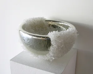 Laura Kramer Crystal Bowl. Photo courtesy Heller Gallery