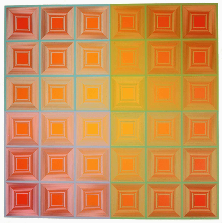 Richard Anuszkiewicz, Spectral Squares, 1966, Screen Print