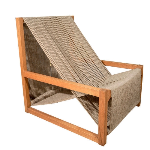 1960s American Studio Rope Chair, Unknown Designer