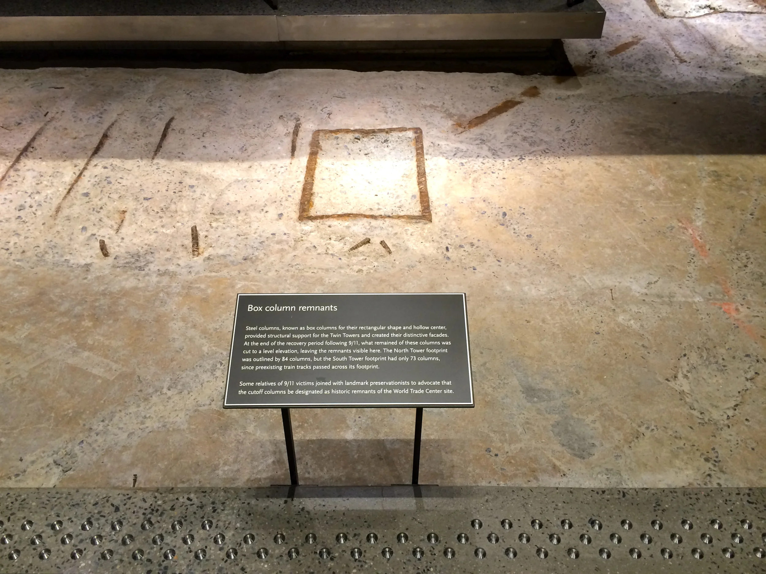  WTC TOWERS FOOTPRINT EXCAVATION DISPLAY 