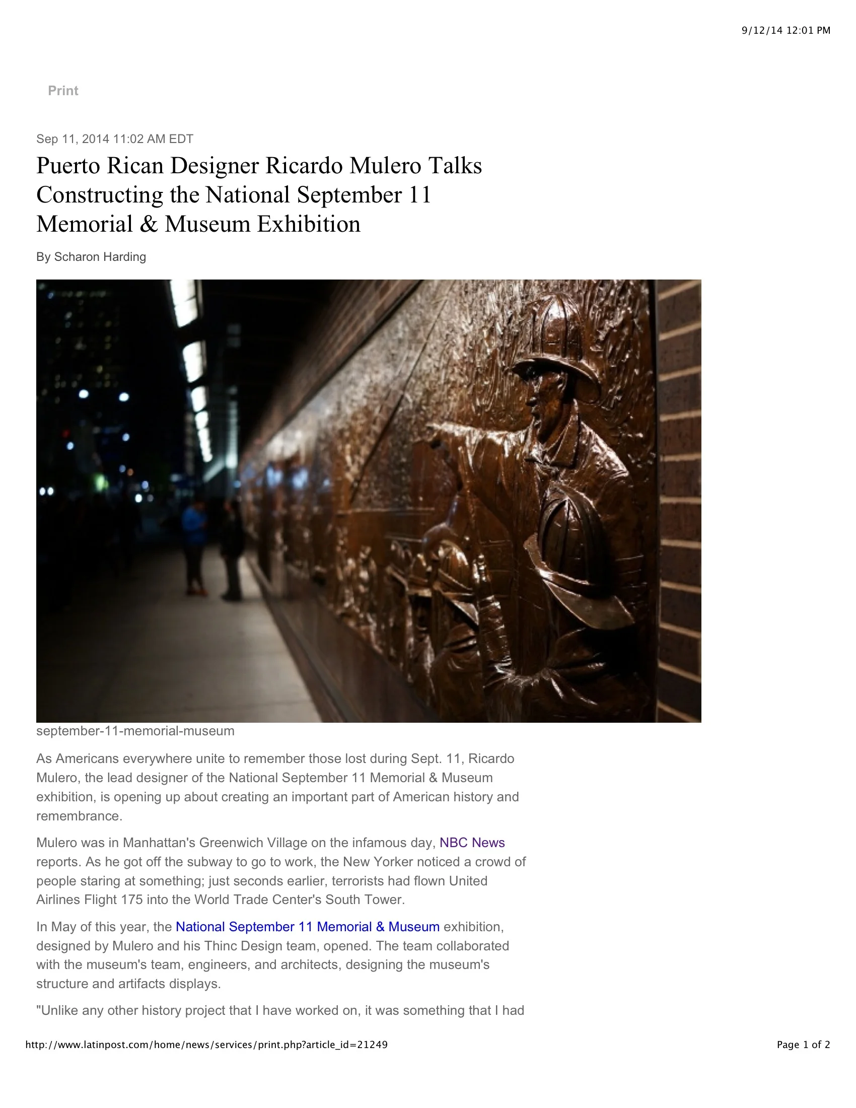  LATIN POST ON 911 EXHIBITION DESIGN 