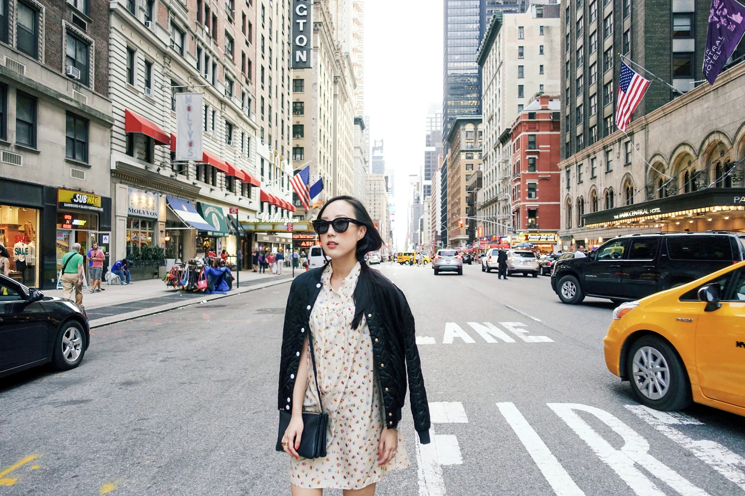 girl. by Band of Outsiders Dress ( Similar , Similar ), Maison Kitsuné Jacket ( Similar ), Ancient Greek Sandals , Céline Sunglasses , Céline Bag