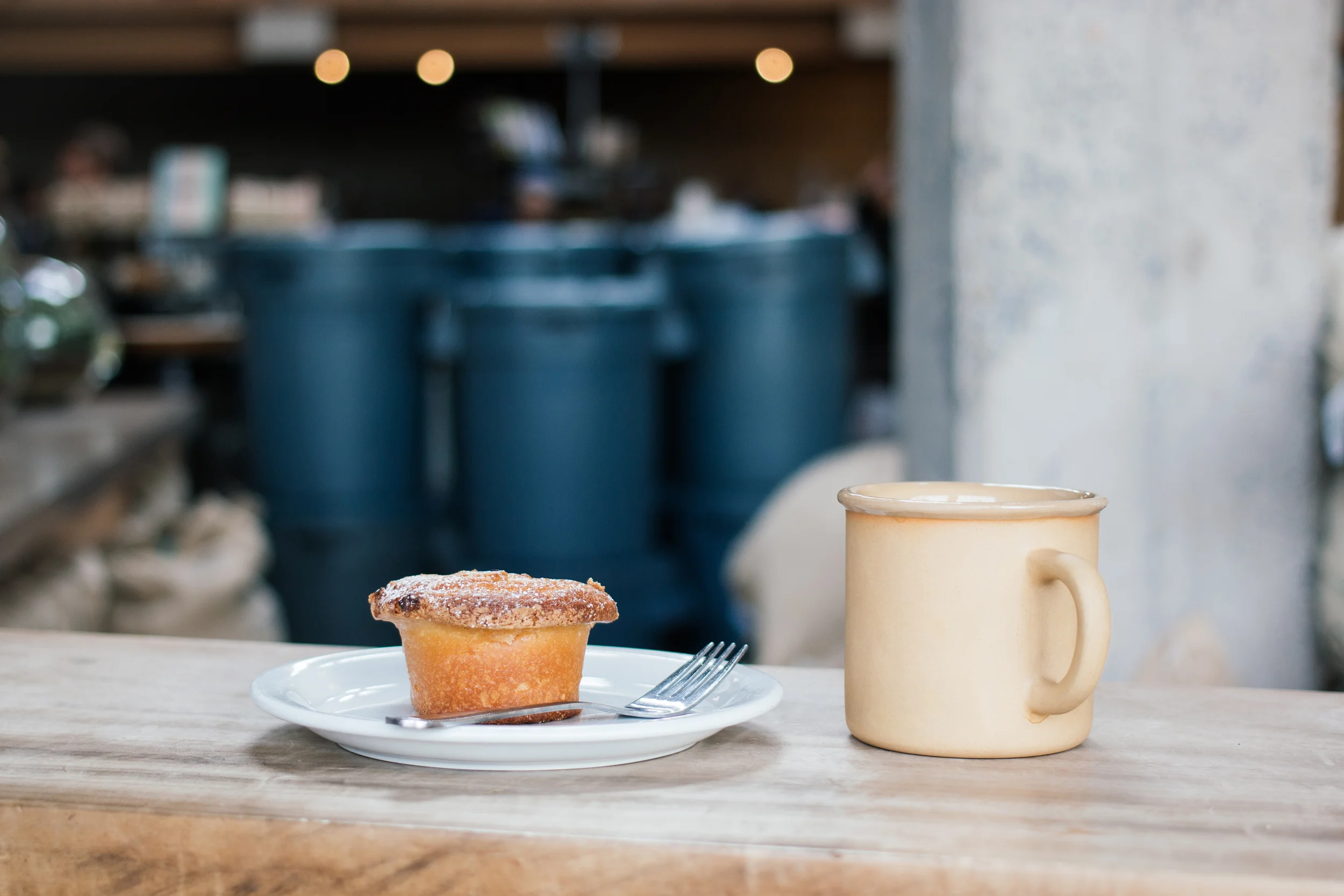 Apple Cinnamon Muffin and Drip Coffee at Sightglass Coffee