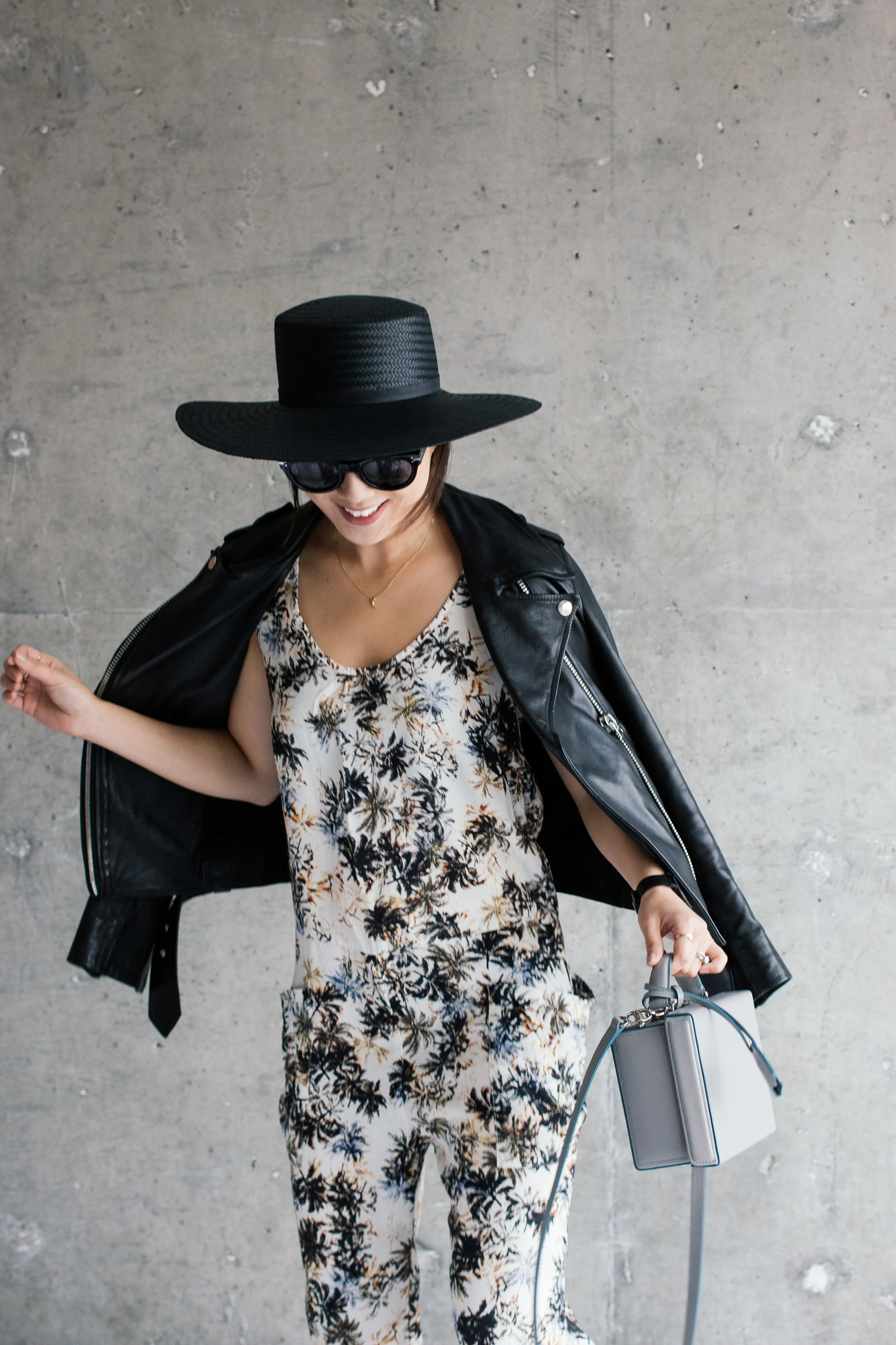 Acne Studios Jacket , Asos Jumpsuit , Marni Sandals , Mark Cross Bag ( Black ), Janessa Leone Hat , Céline Sunglasses