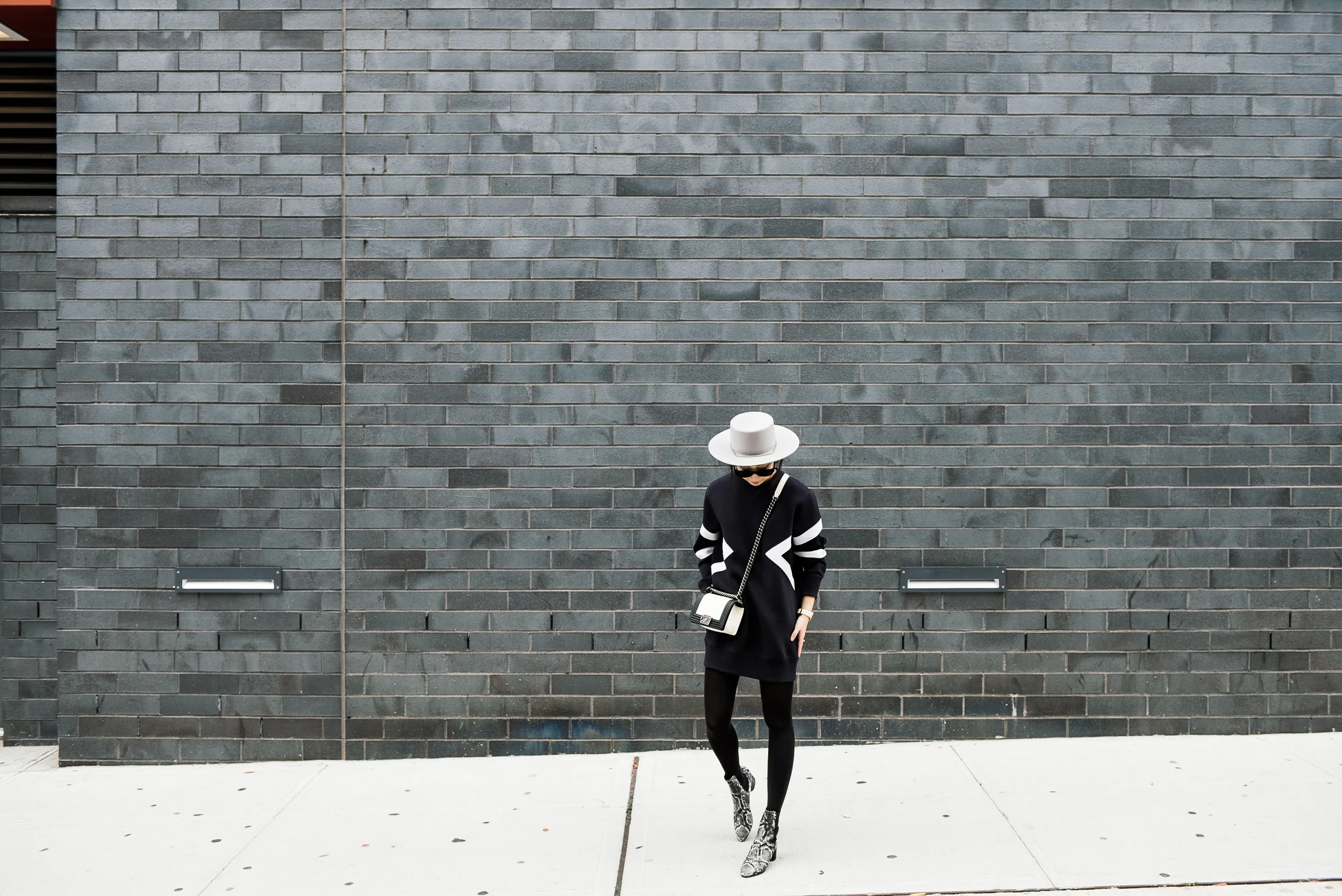 Neil Barrett Sweater, Chanel Bag, Isabel Marant Boots , Larsson & Jennings Watch