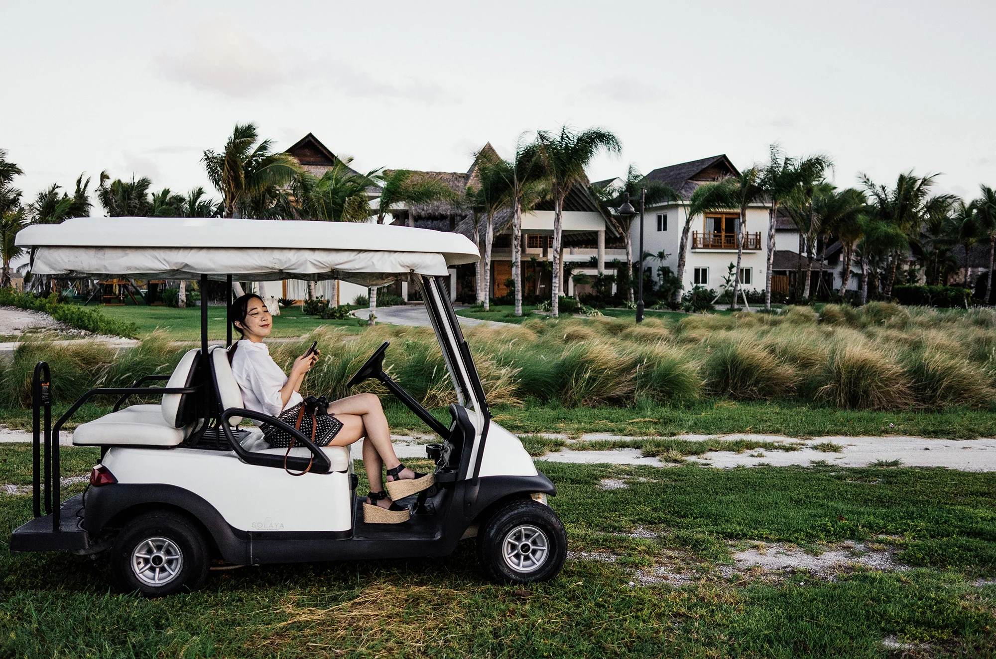 Explorations outside the resort with personal golf carts provided for every room