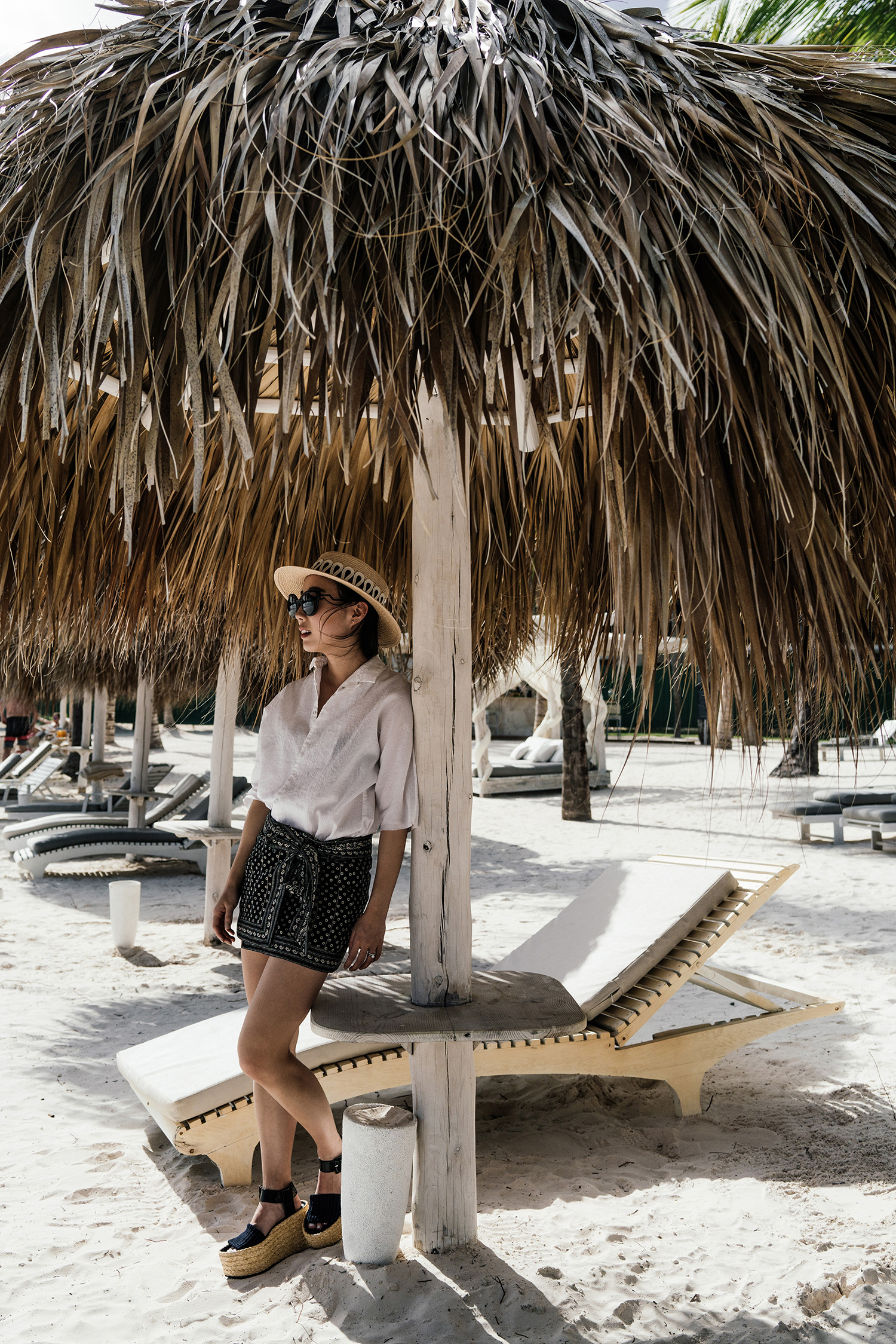 Pas de Calais Top , Isabel Marant Skirt , Céline Sandals, Eugenia Kim Hat , Fendi Sunglasses