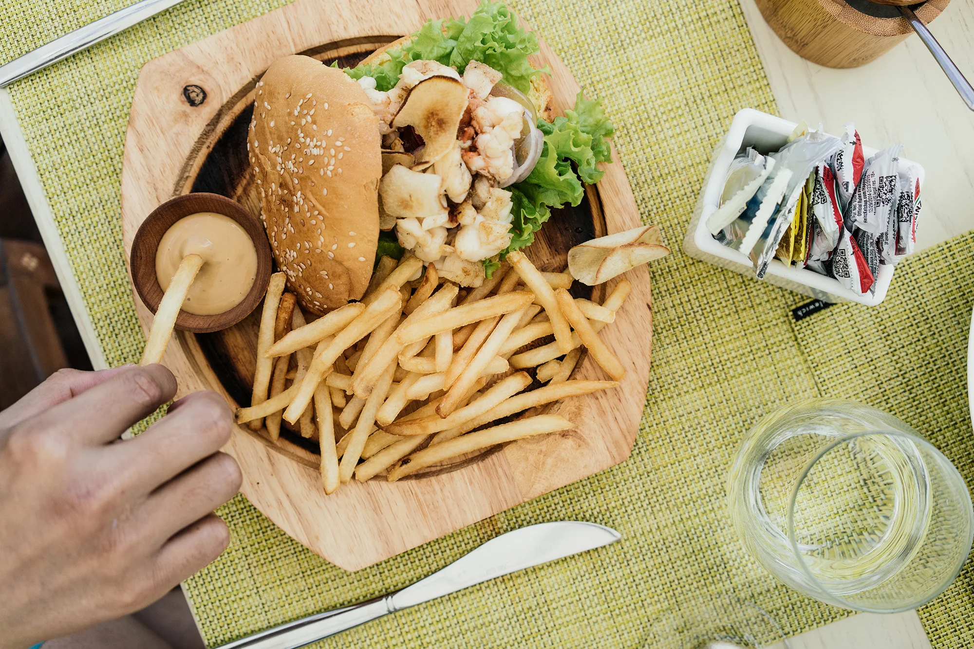 Lobster Burger at La Palapa by Eden Roc