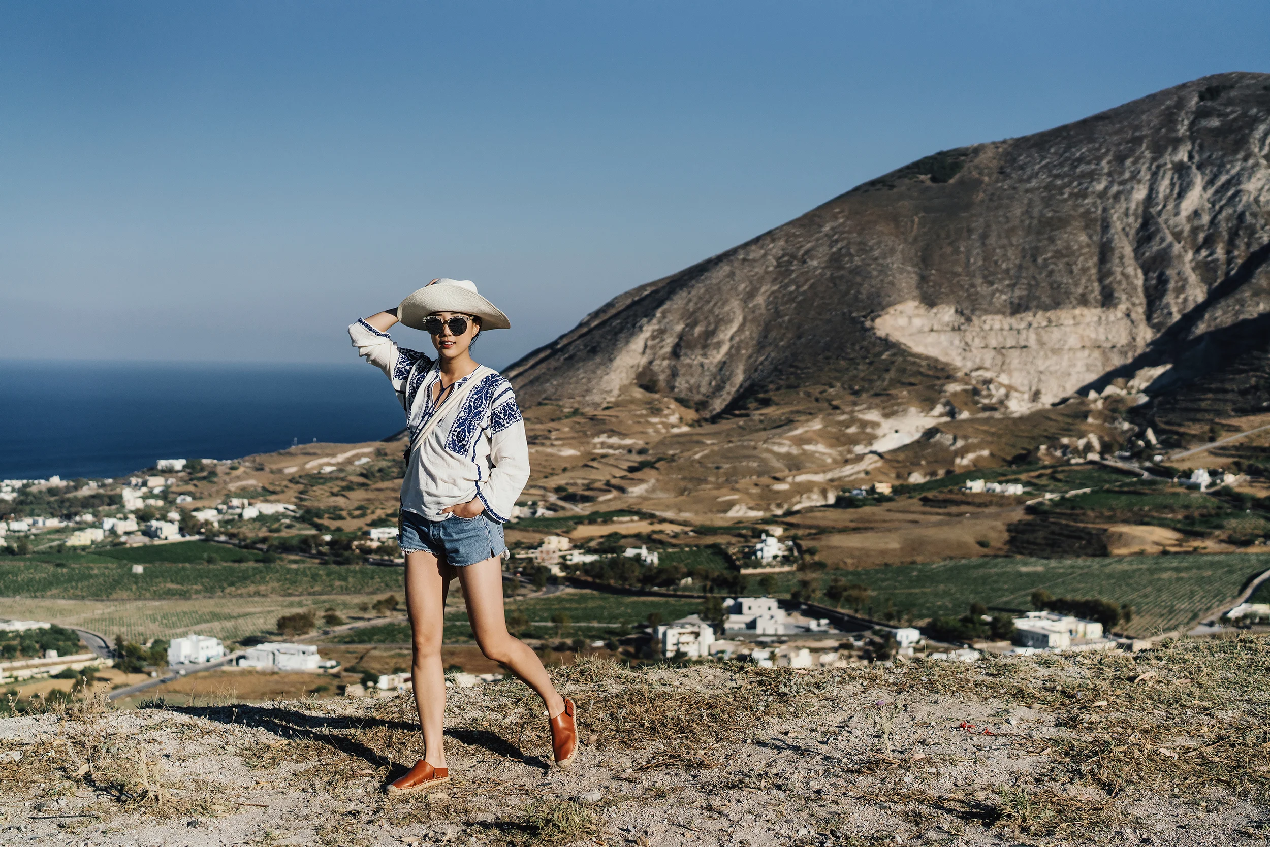 Isabel Marant Top , Re/Done Shorts , Céline Shoes, Janessa Leone Hat , Gentle Monster Sunglasses