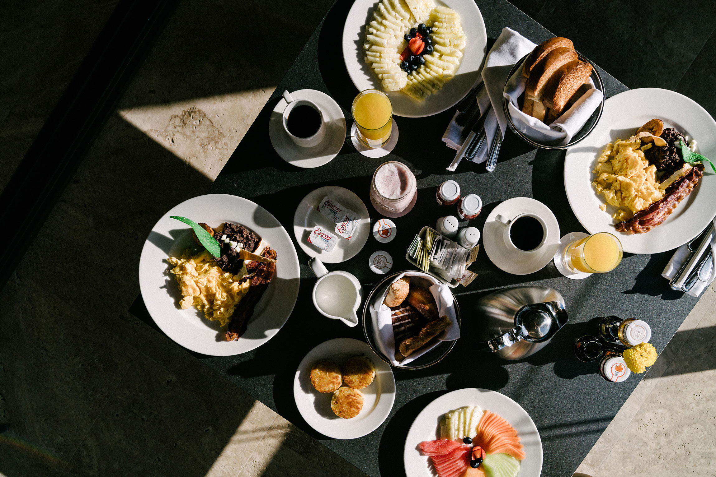 Room service breakfast on the balcony