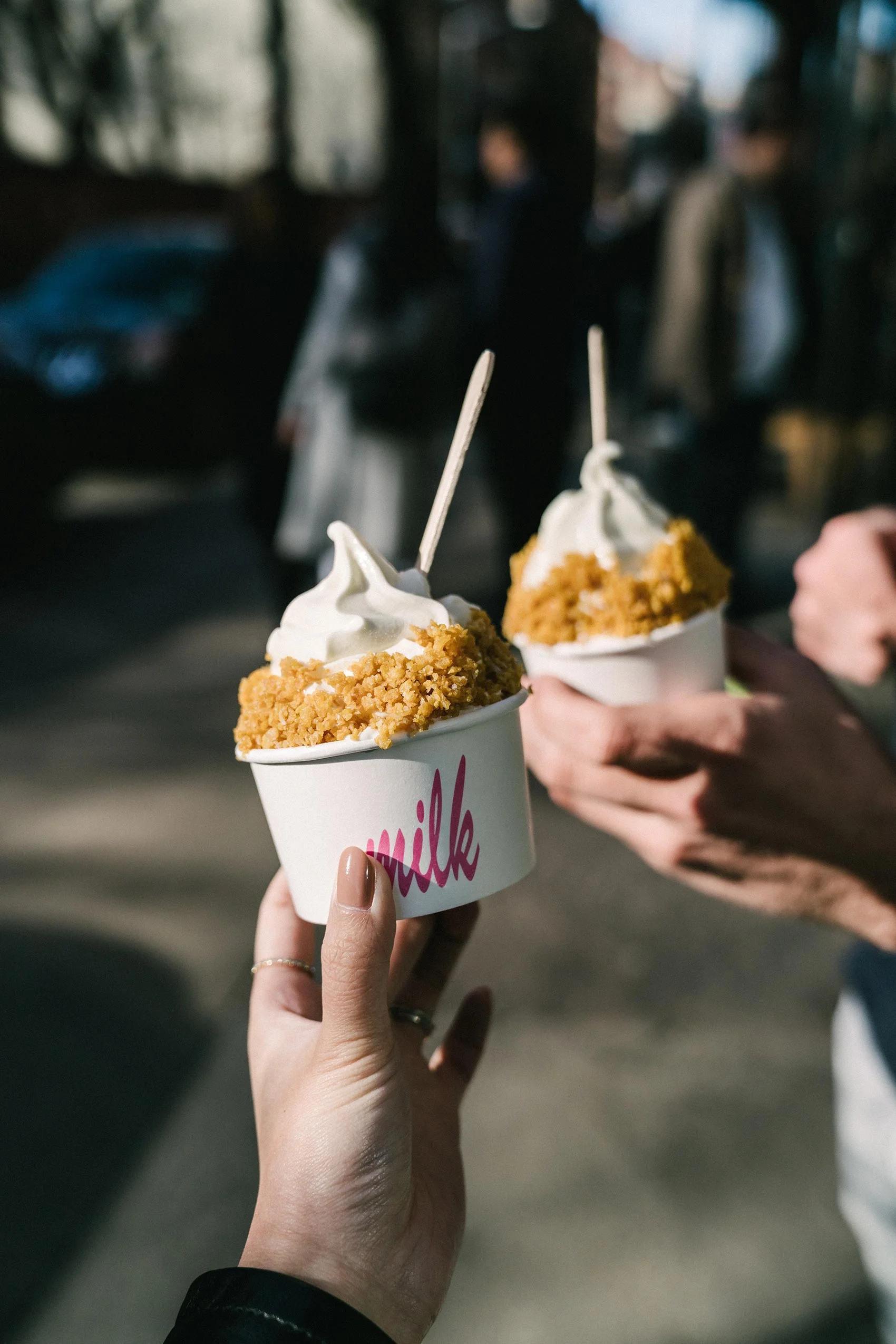 Cereal Milk Soft Serve at Milk Bar Nolita w/ Stephen