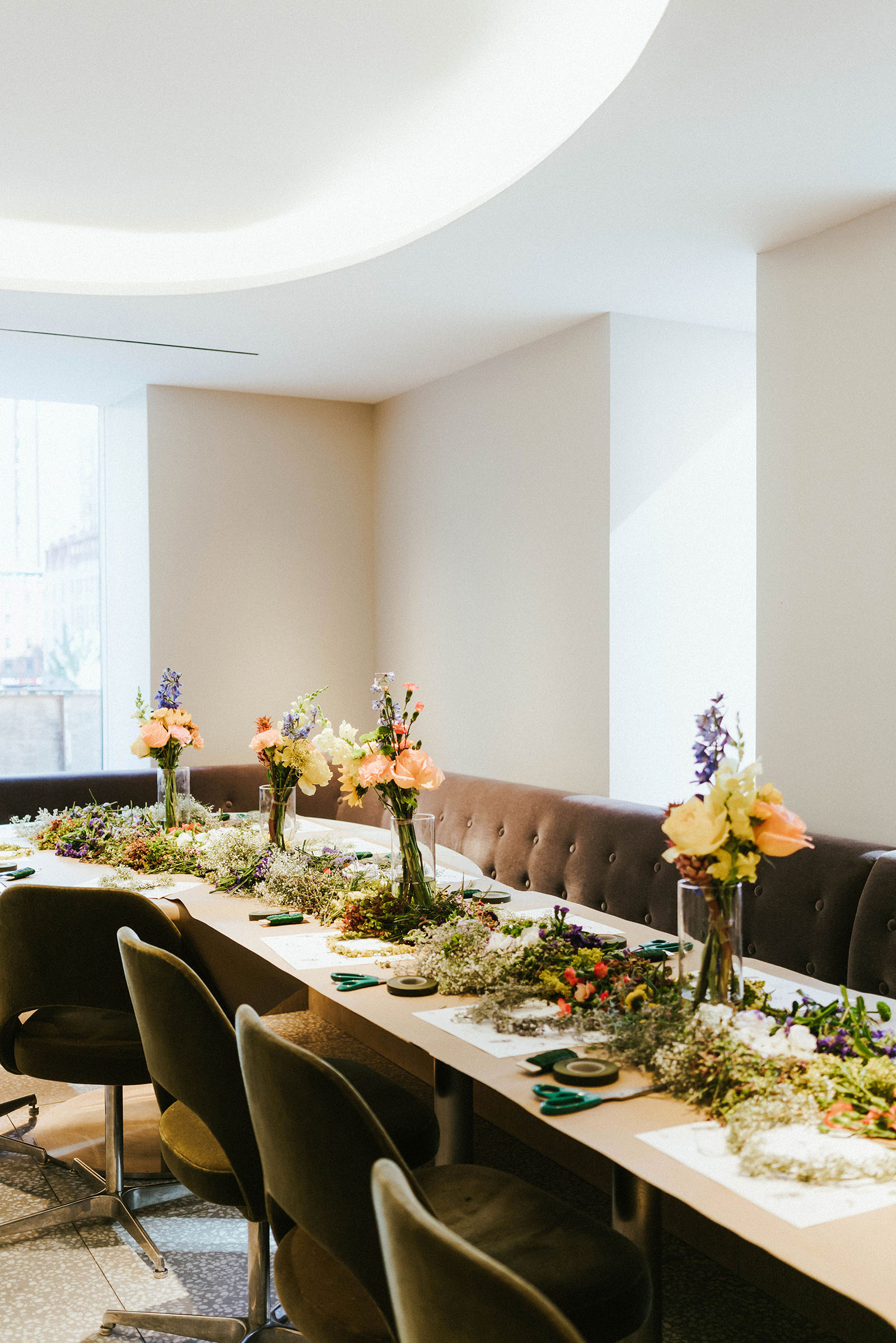 Barneys summer solstice breakfast at Freds Downtown with Pop Up Florist