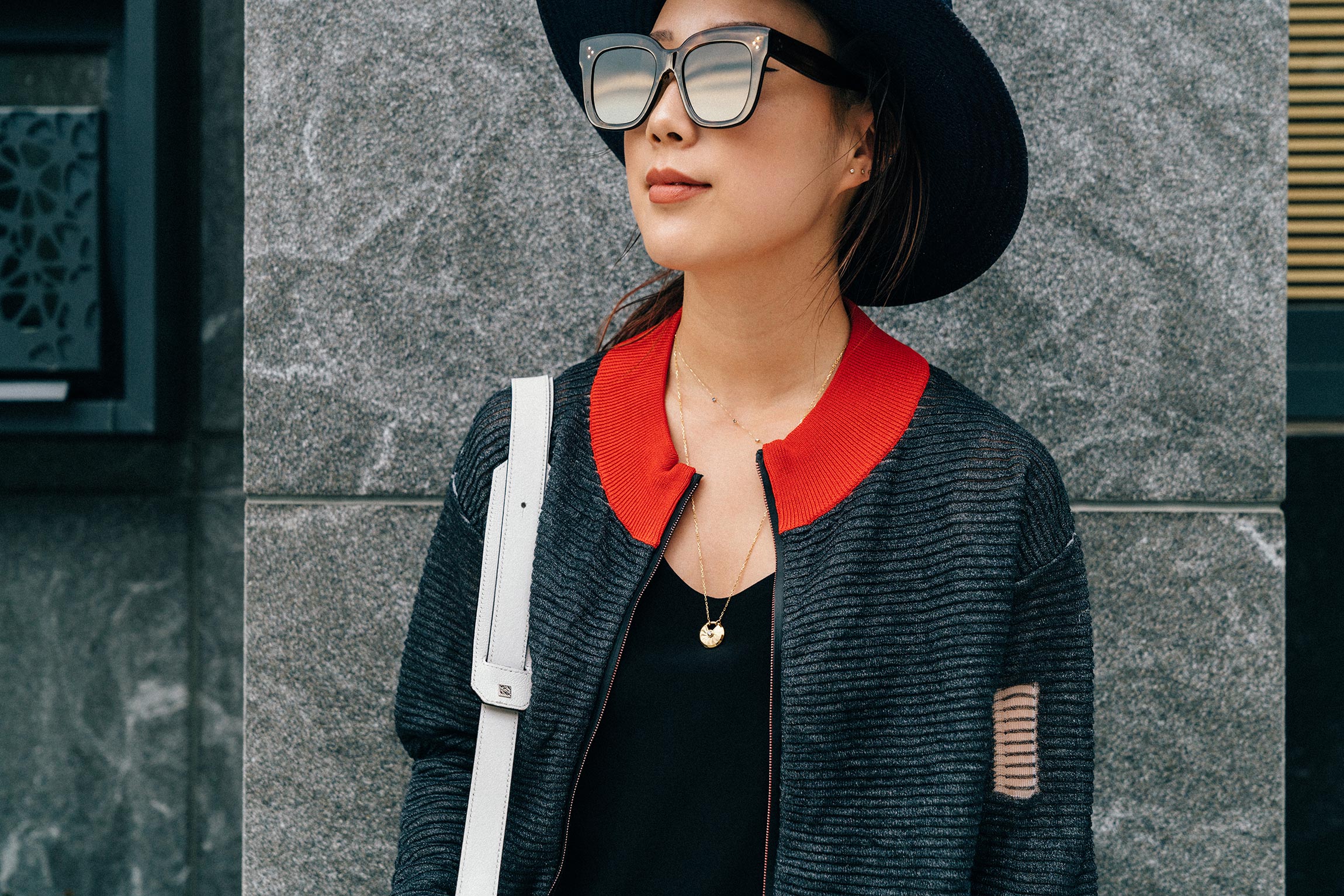 PH5 Jacket , Cartier Necklace , Céline Sunglasses