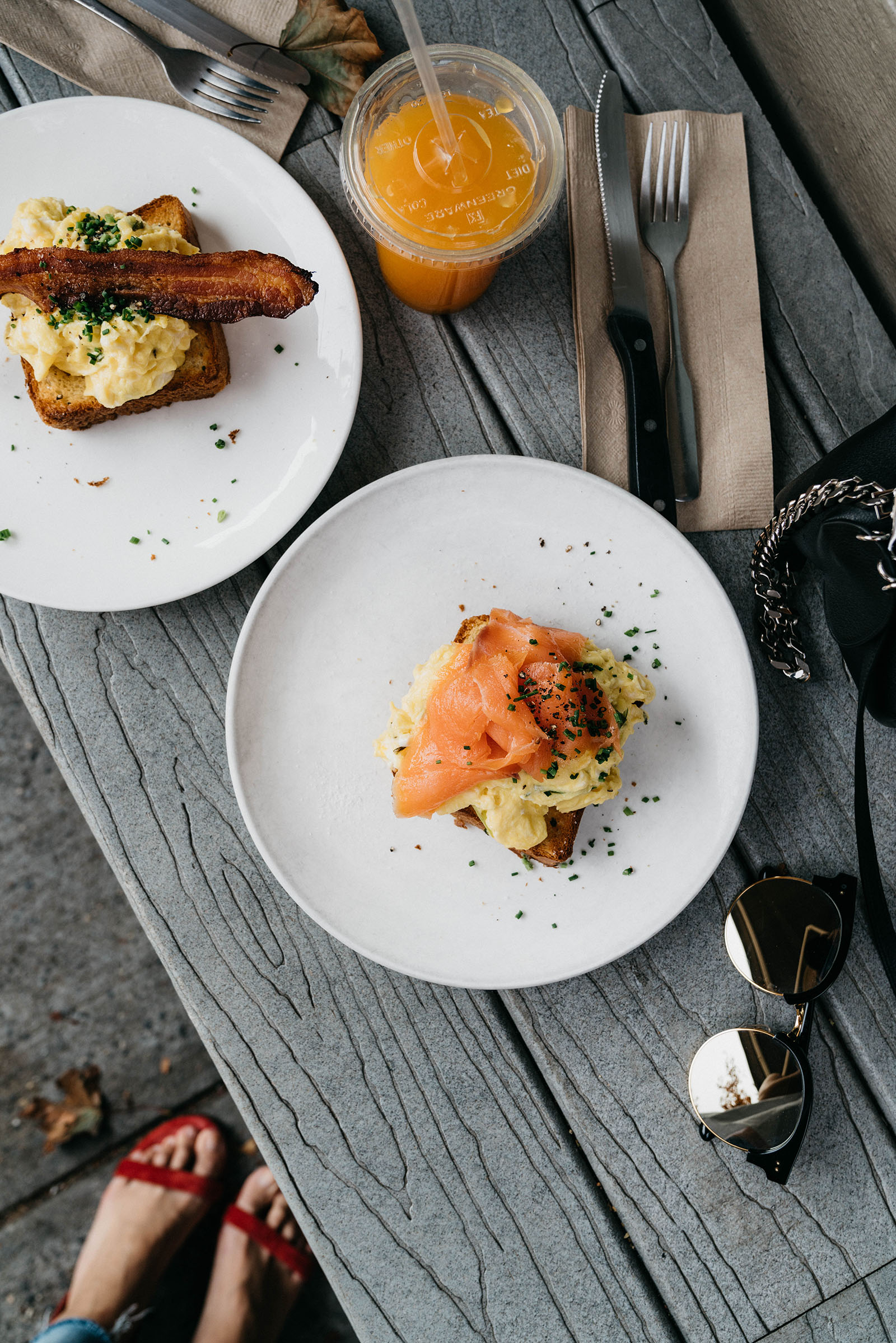 Scrambled eggs on toast at Milk Bar