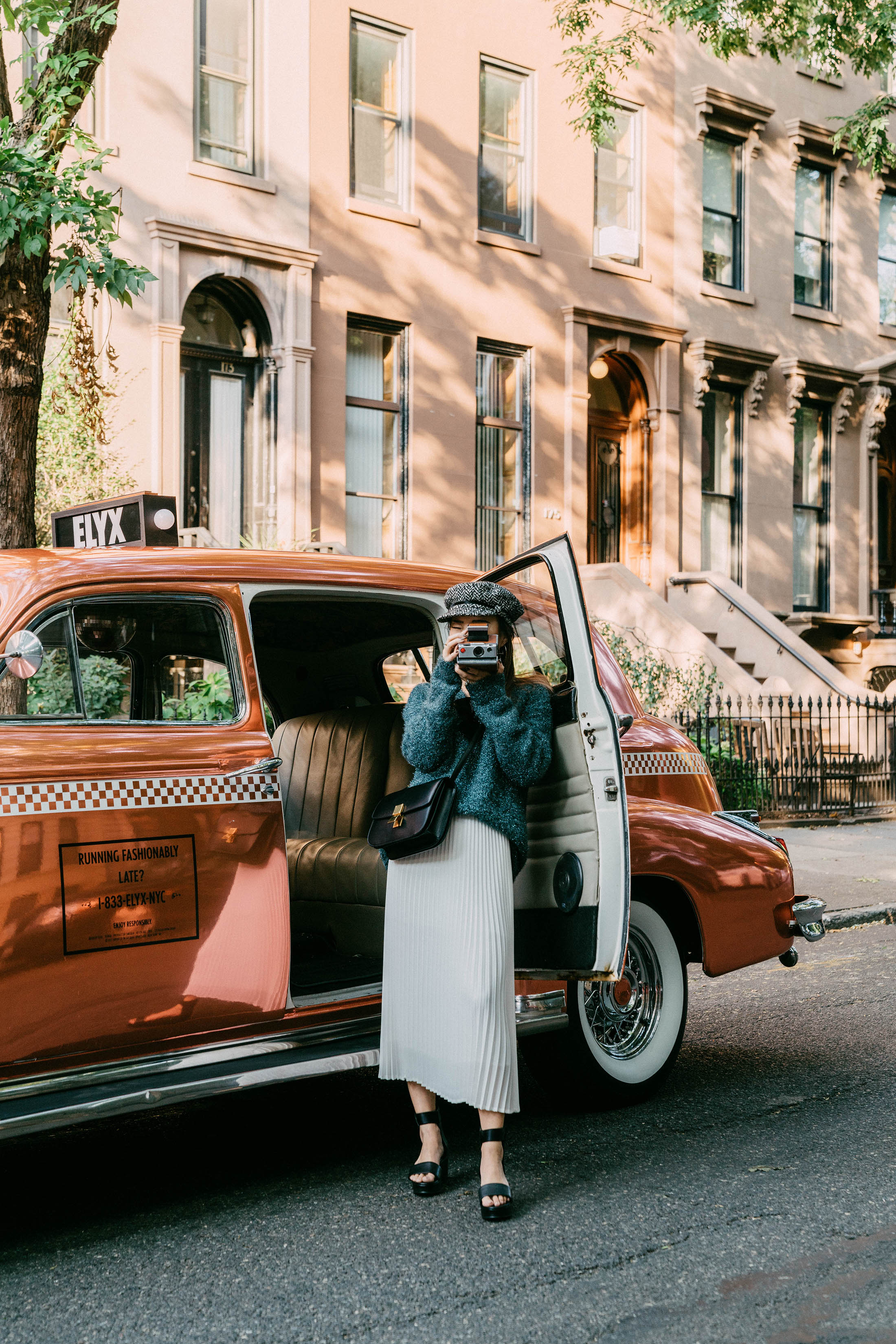 A ride to dinner at The Nomad Hotel in the Absolut Elyx Copper Cab