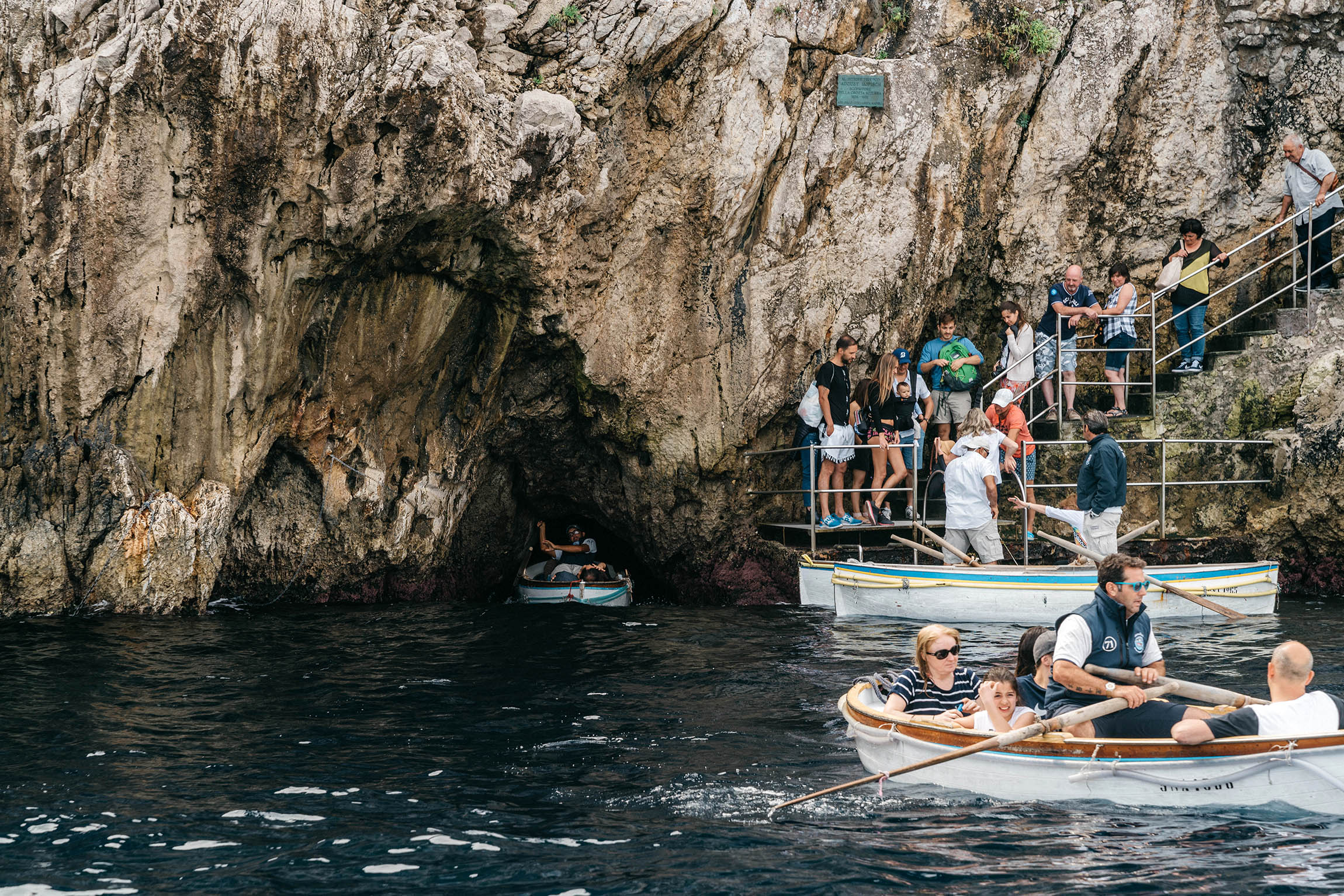 Getting in is a bit crazy... you have to duck so you don't hit your head! (also by boat tour is much faster than waiting on line by foot)