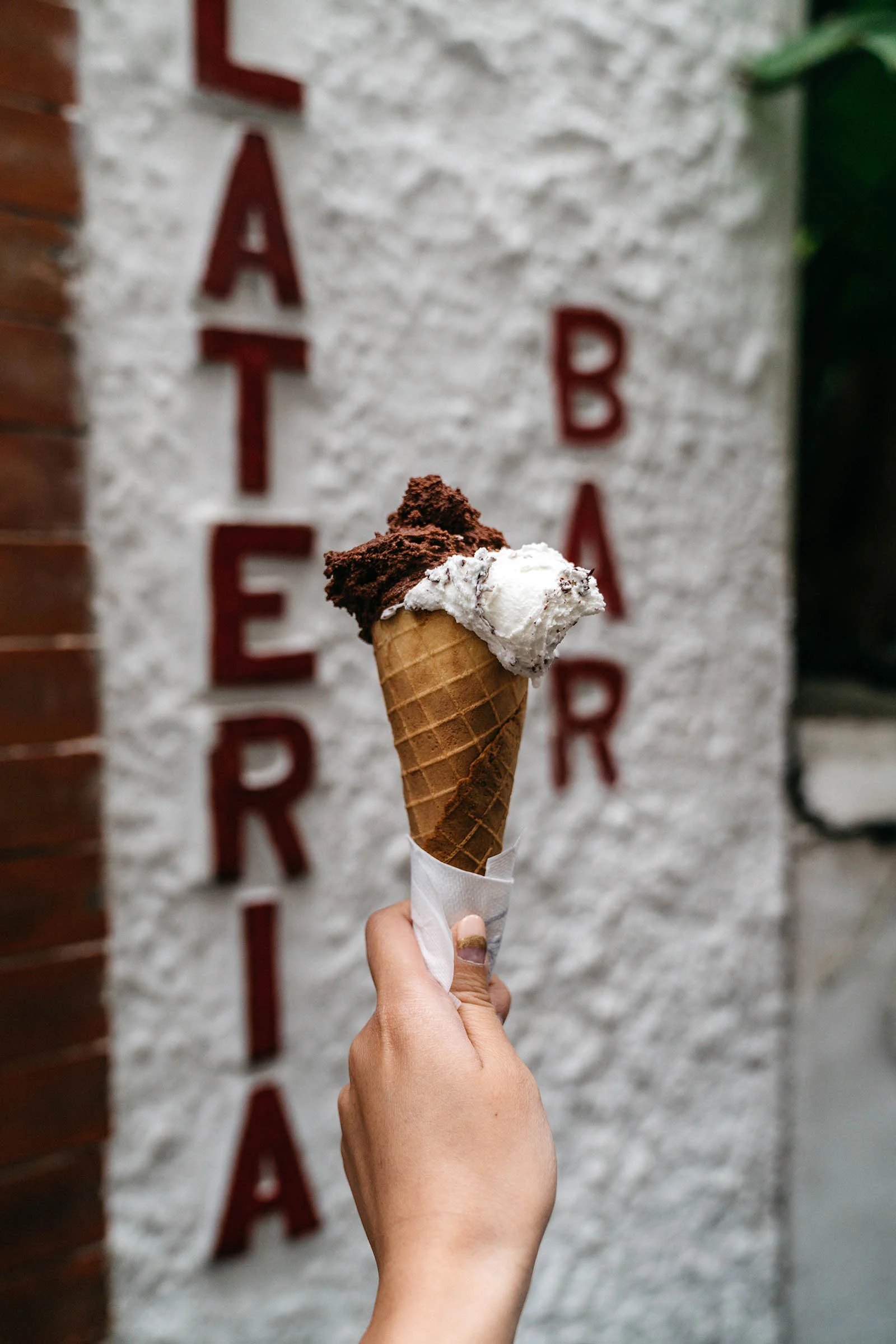 Buonocore Gelateria where they make the cones for you on the spot!