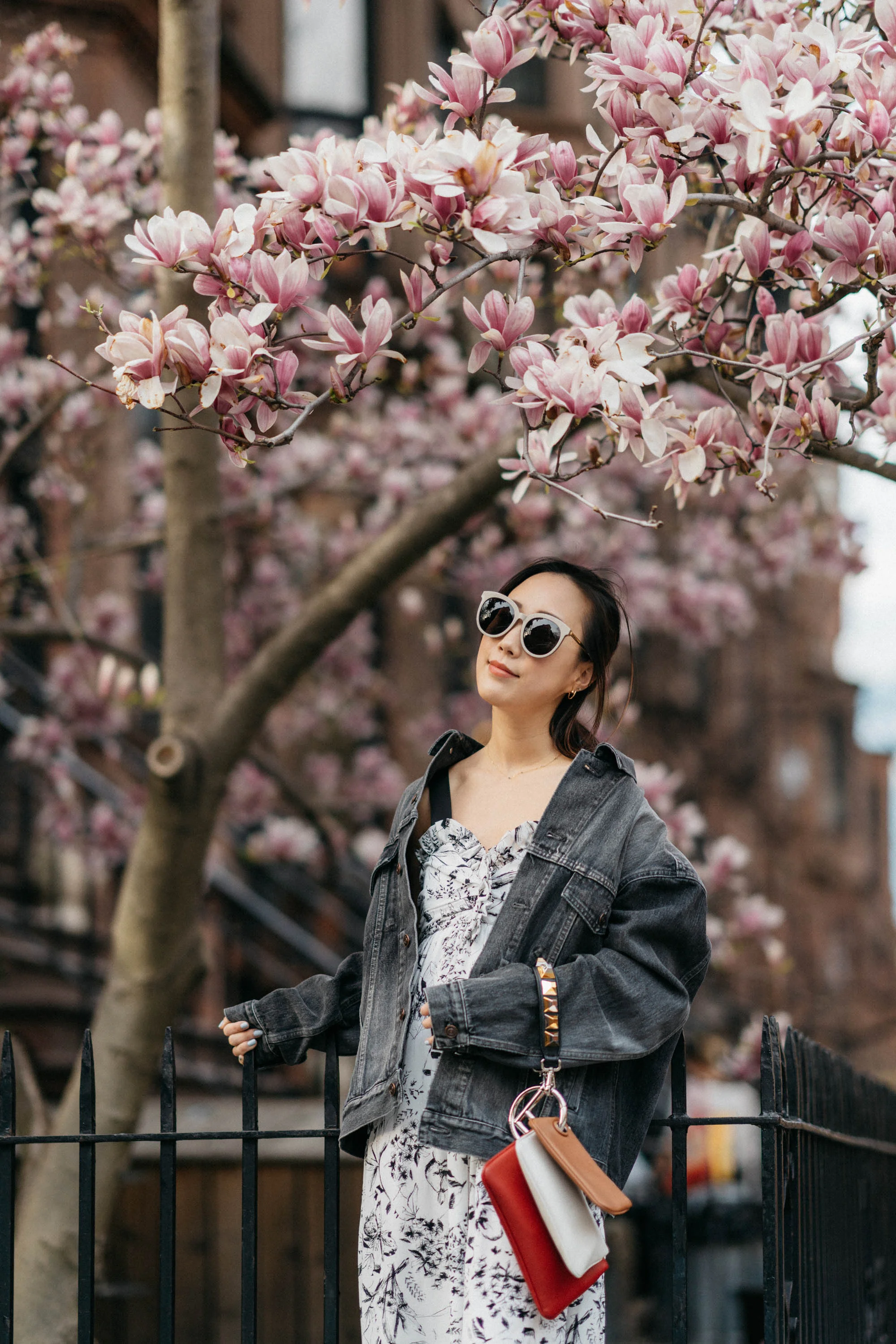 Balenciaga Jacket, Noon by Noor Dress, Fendi Bag, Gentle Monster Sunglasses